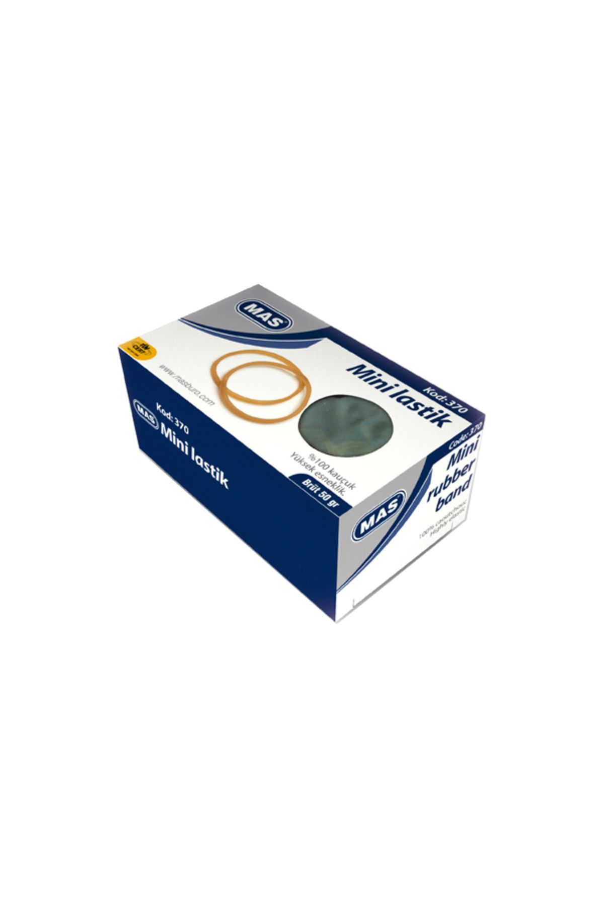 370 | Ambalaj Lastik 50 gr Mini Kutu %100 Kauçuk