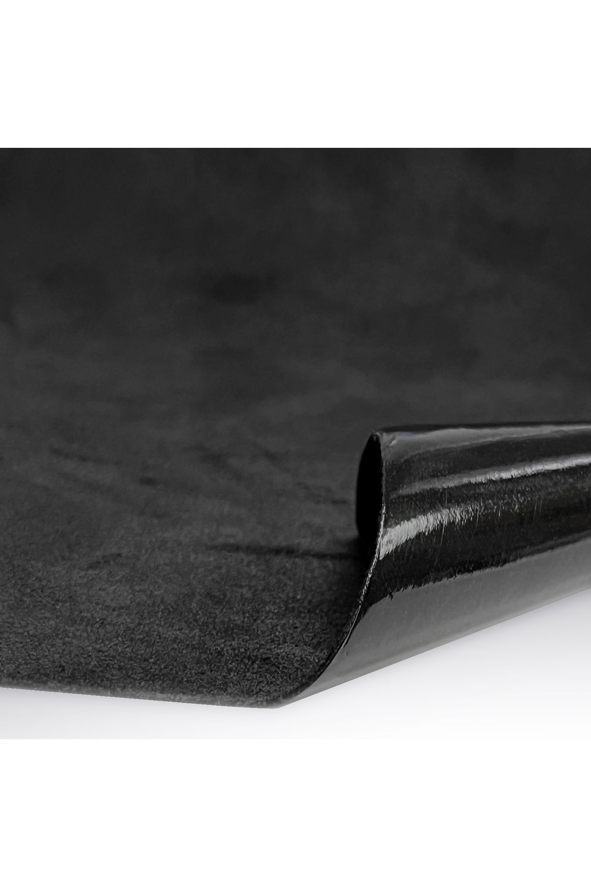 Suni Deri Yapışkanlı Alkantara Döşemelik Kumaş 48 Cm X 100 Cm Siyah