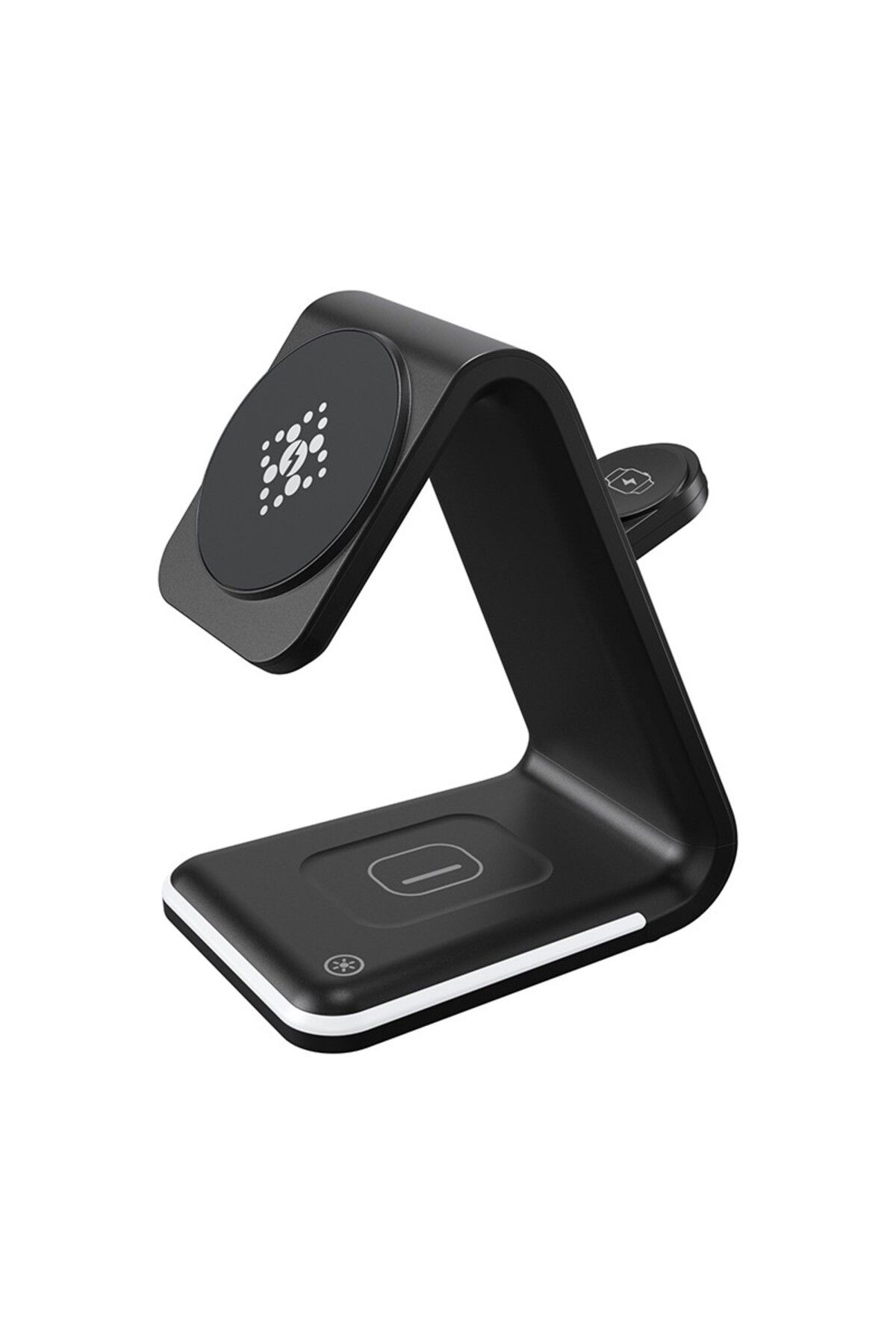3in1 15w Iphone Airpods Watch Kablosuz Şarj Standı Rgb Ledli B17