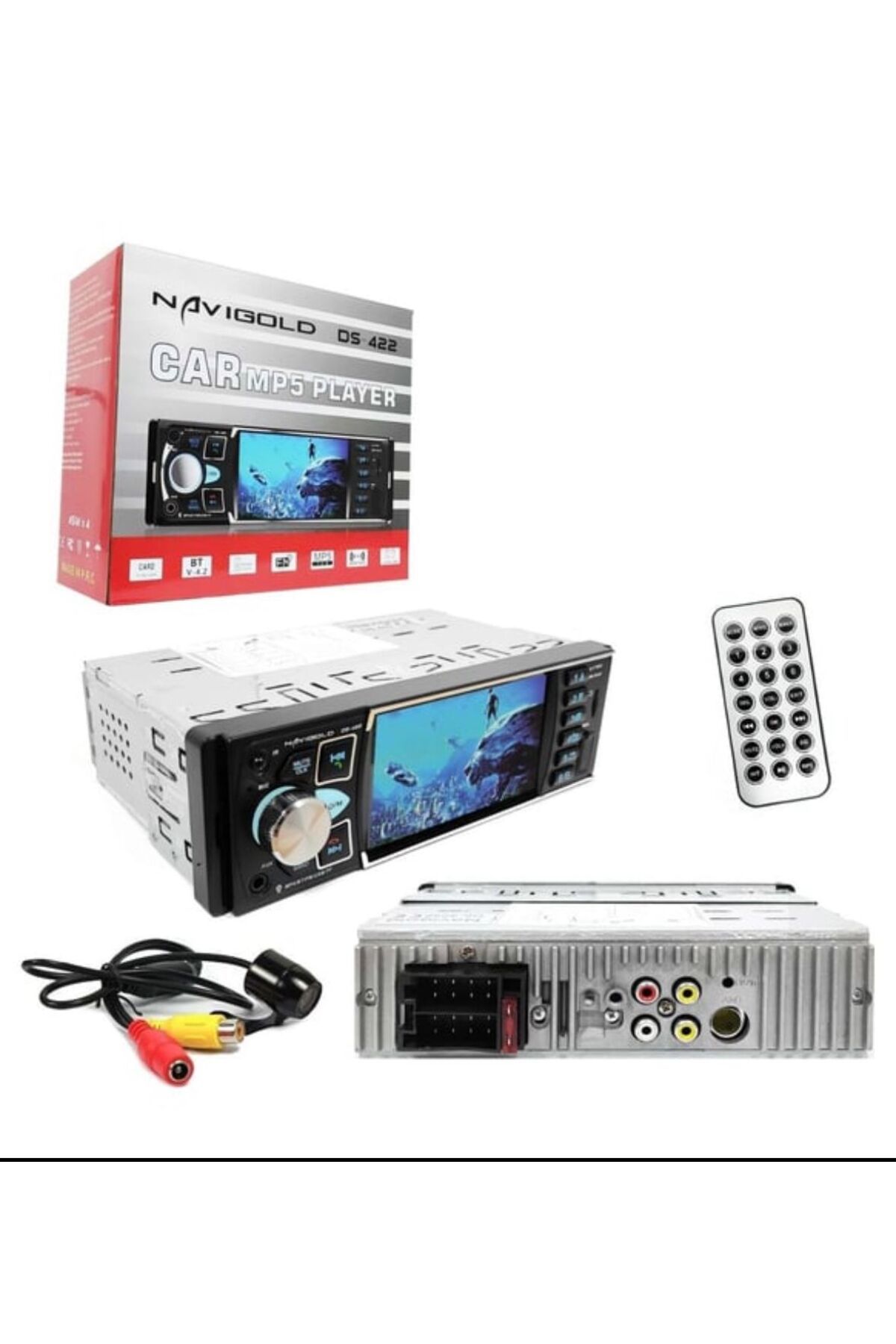 Ds-422 Araba Görüntülü Oto Teyp 4'' Uyumlu Ekranlı Bluetooth-çift Usb Park Kamerası Clasking