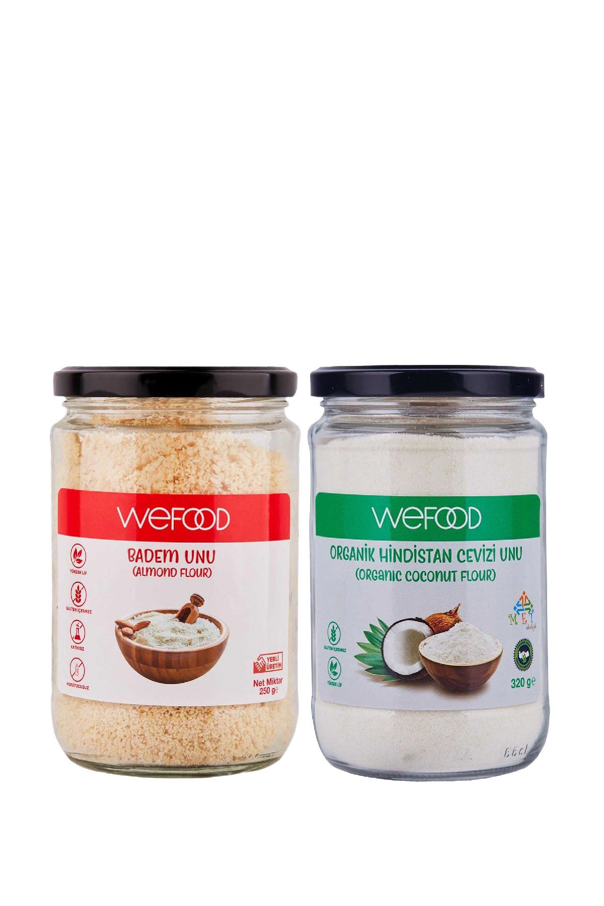 Glutensiz Badem Unu 250 gr + Organik Hindistan Cevizi Unu 320 gr