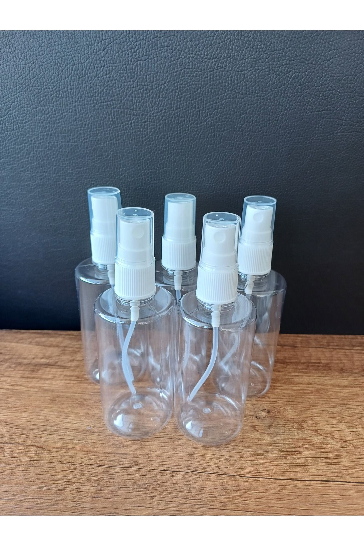 Sprey Başlıklı 100 ml Boş Pet Şişe 5 Adet Sağlam Sert Plastik