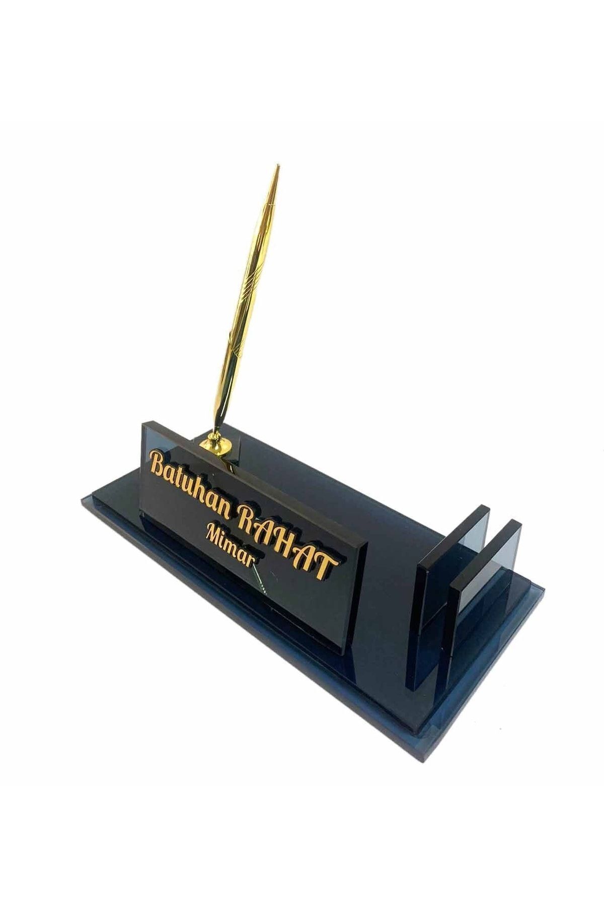 Kristal Masa İsimliği Kalemli Ofis Büro Makam Hediyesi M186