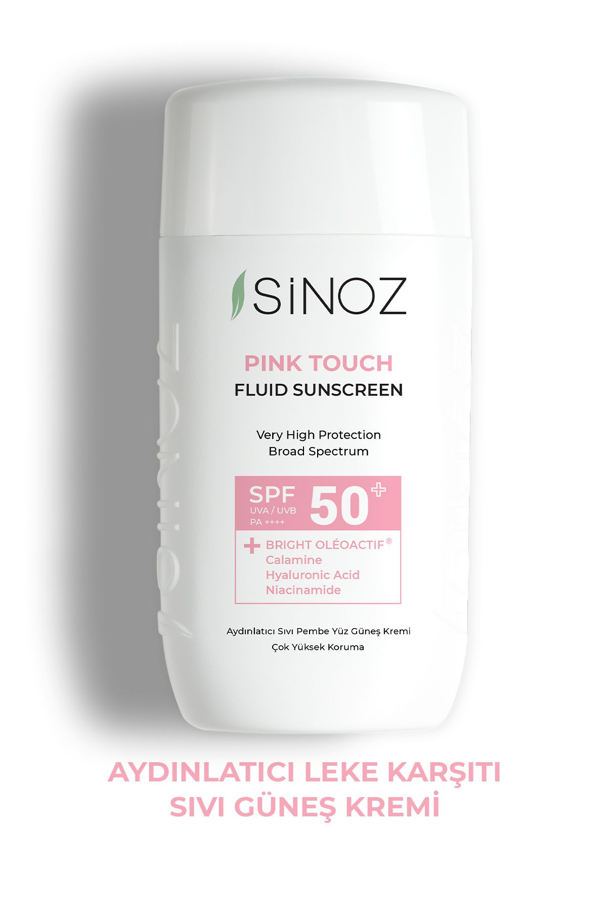 SPF50+ Pink Touch Aydınlatıcı Sıvı Yüz Güneş Kremi Yeni Nesil Filtreler Hibrit Formül 50ml - PA++++
