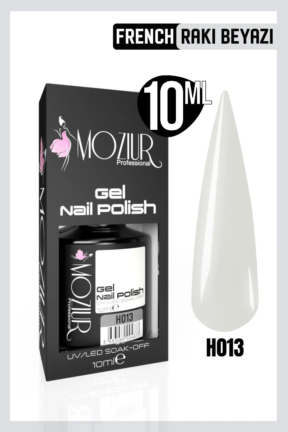 Kalıcı Oje Uv Led H013 (RAKI BEYAZI) 10ml