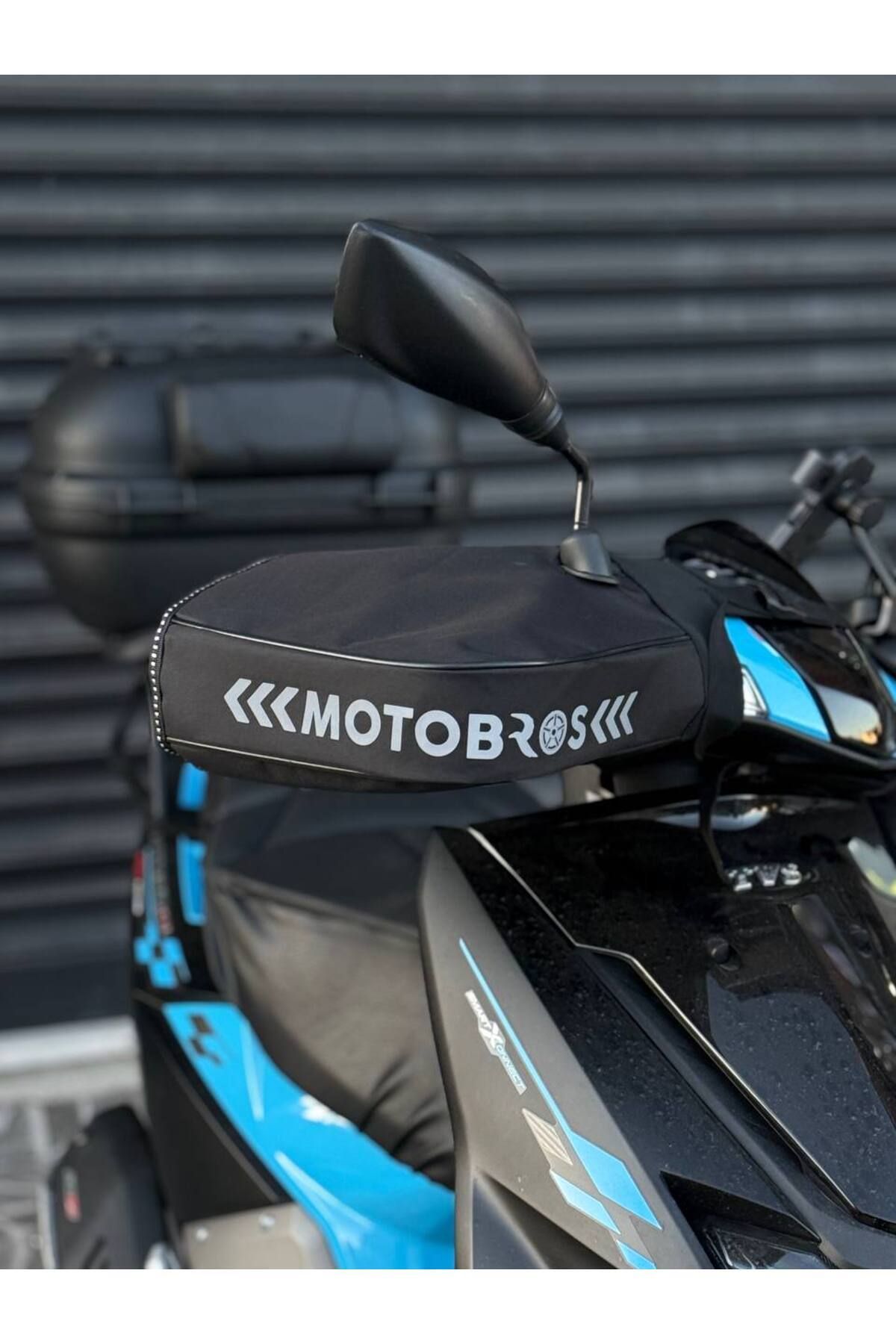 Motosiklet Elcik Rüzgarlık Motor Elcik Koruma Universal Scooter  (Kürklü ve Su Geçirmez)