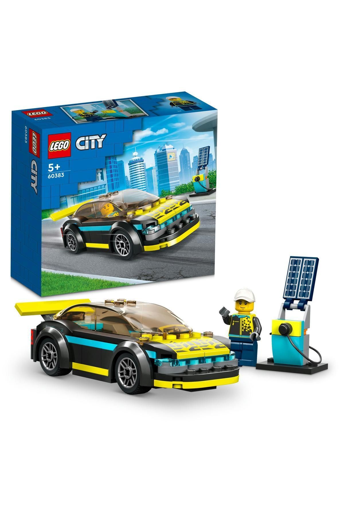 ® City Elektrikli Spor Araba 60383 - 5 Yaş ve Üzeri Çocuklar için Oyuncak Yapım Seti (95 Parça)