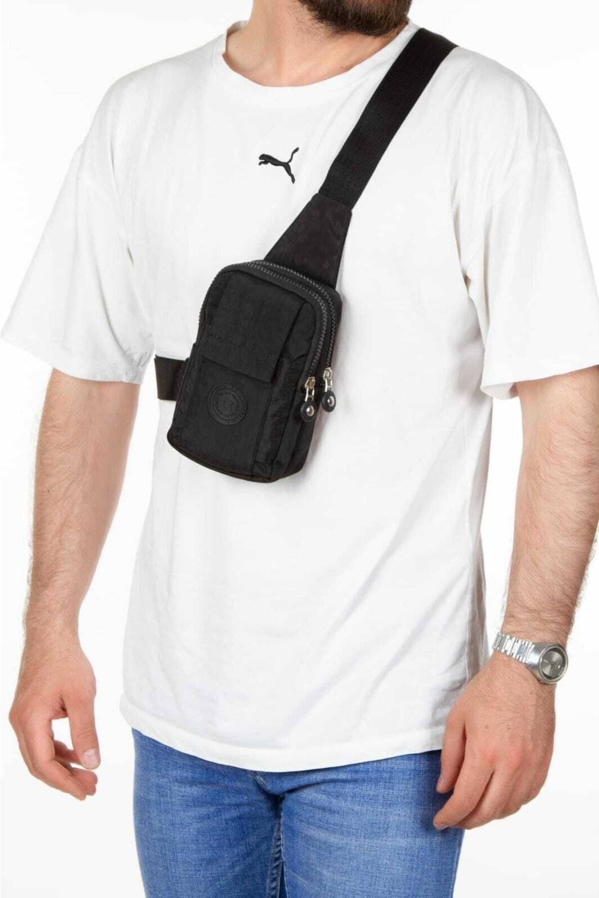 Yuppy Club Telefon Bölmeli Bel Çapraz Omuz Çanta Göğüs Günlük Bodybag