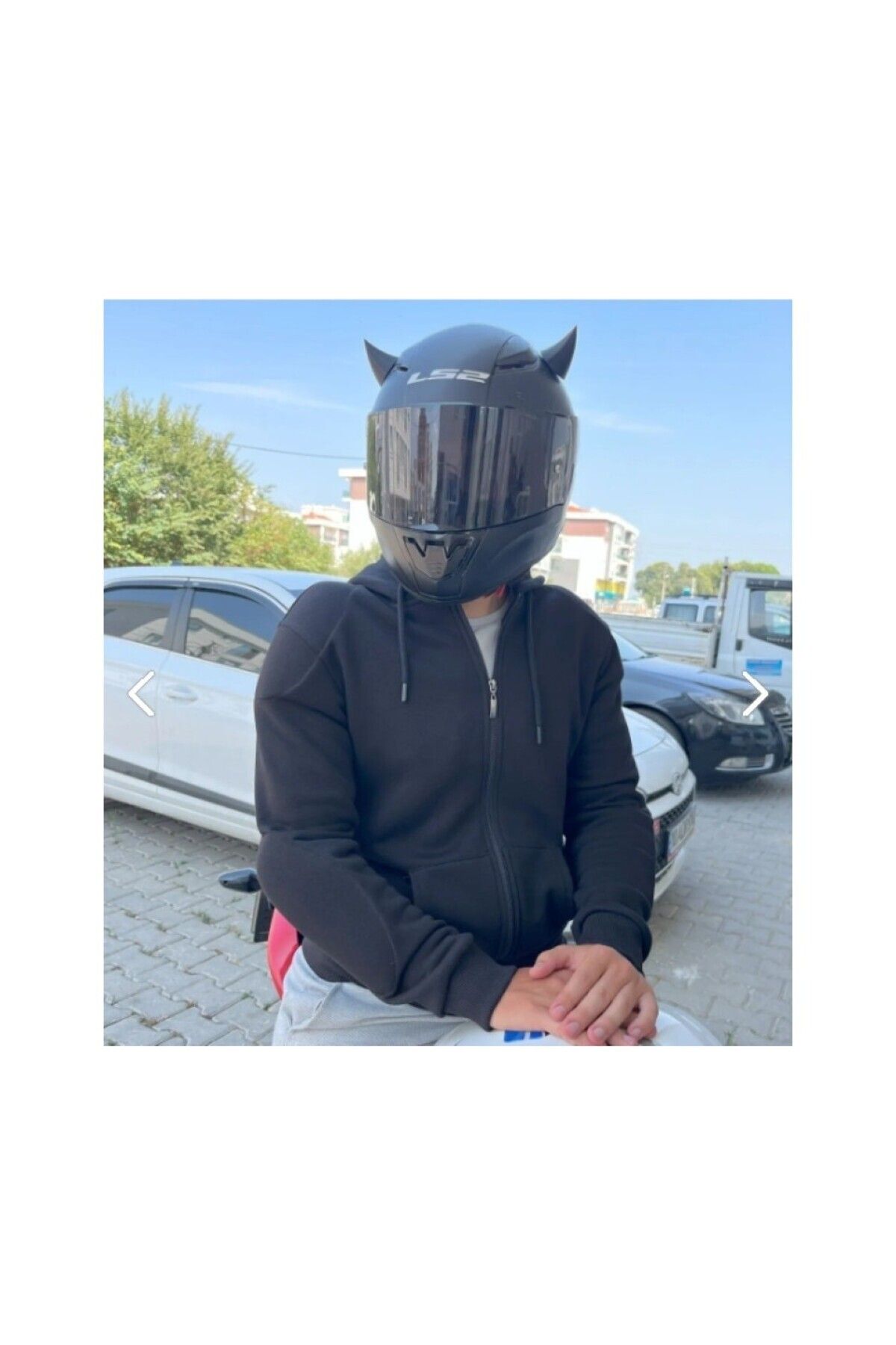 1 Adet Motosiklet Kask Uyumlu Boynuzu Adet Kask Aksesuarı Kask Süsü