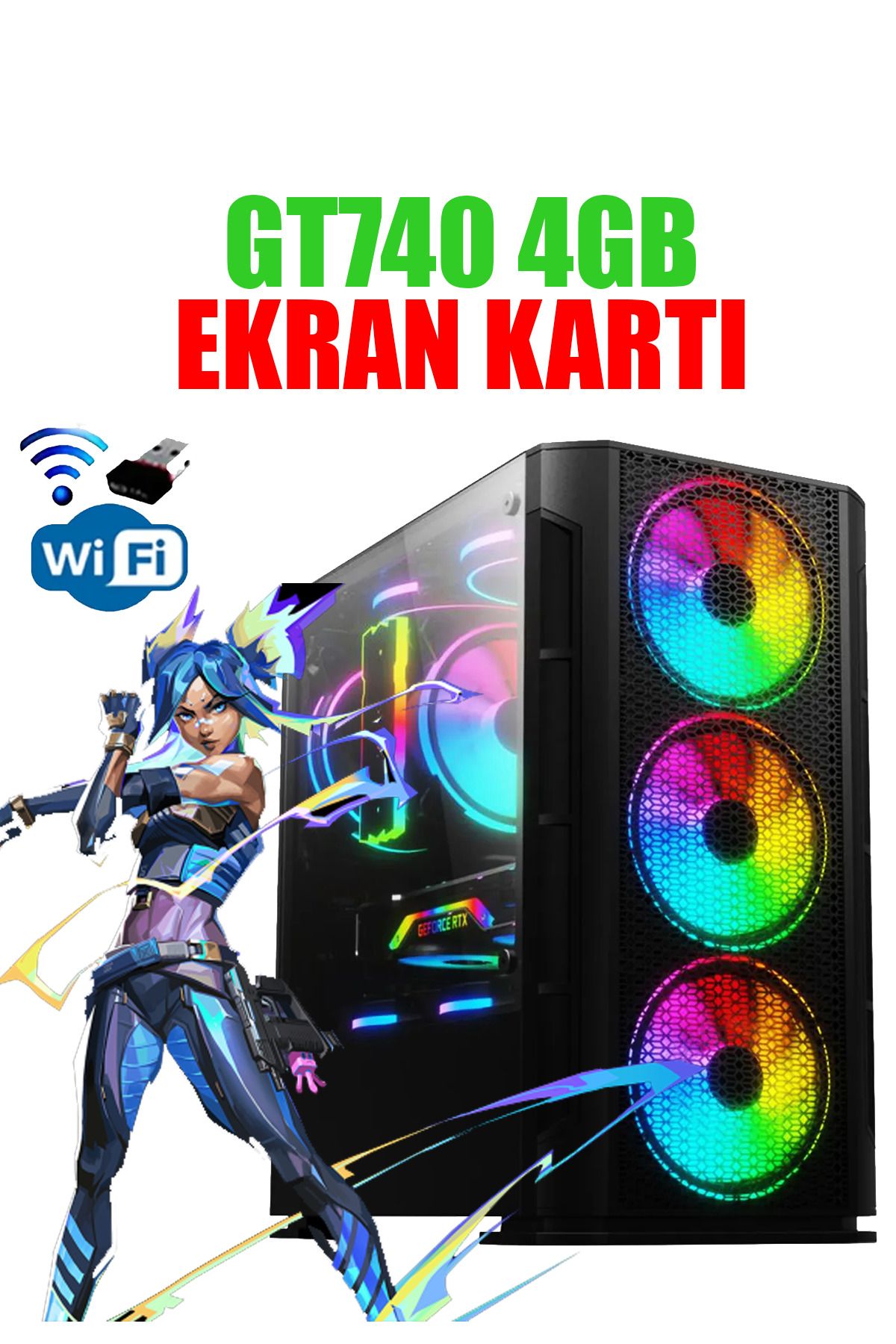 171x (GTA 5) I5-2400,16gb Ram,256gb Ssd,4gb Gt740 128bit Ekran Kartı,oyuncu Masaüstü Bilgisayar