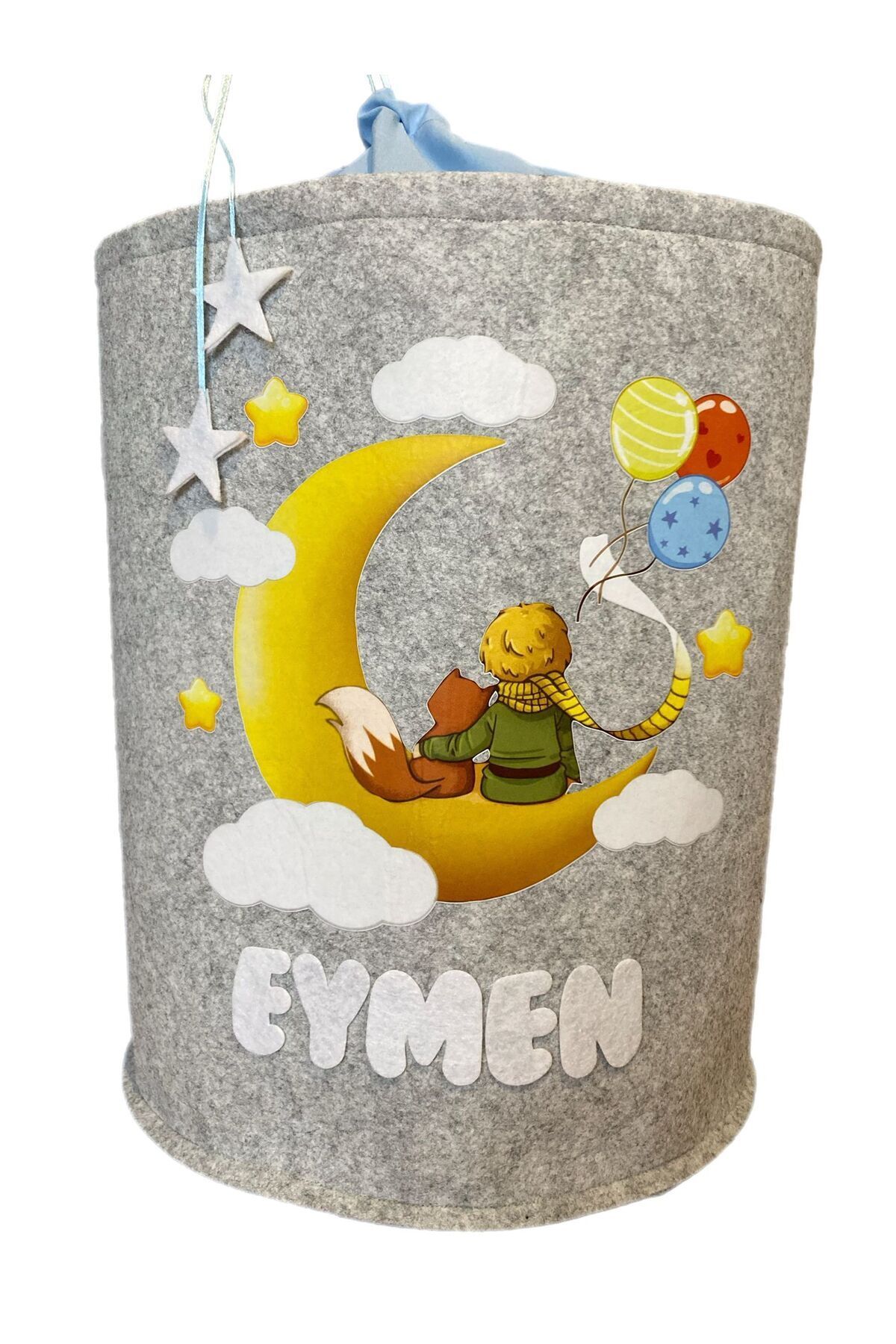 İsme Özel Bebek Çocuk Odası Oyuncak Çamaşır Sepeti