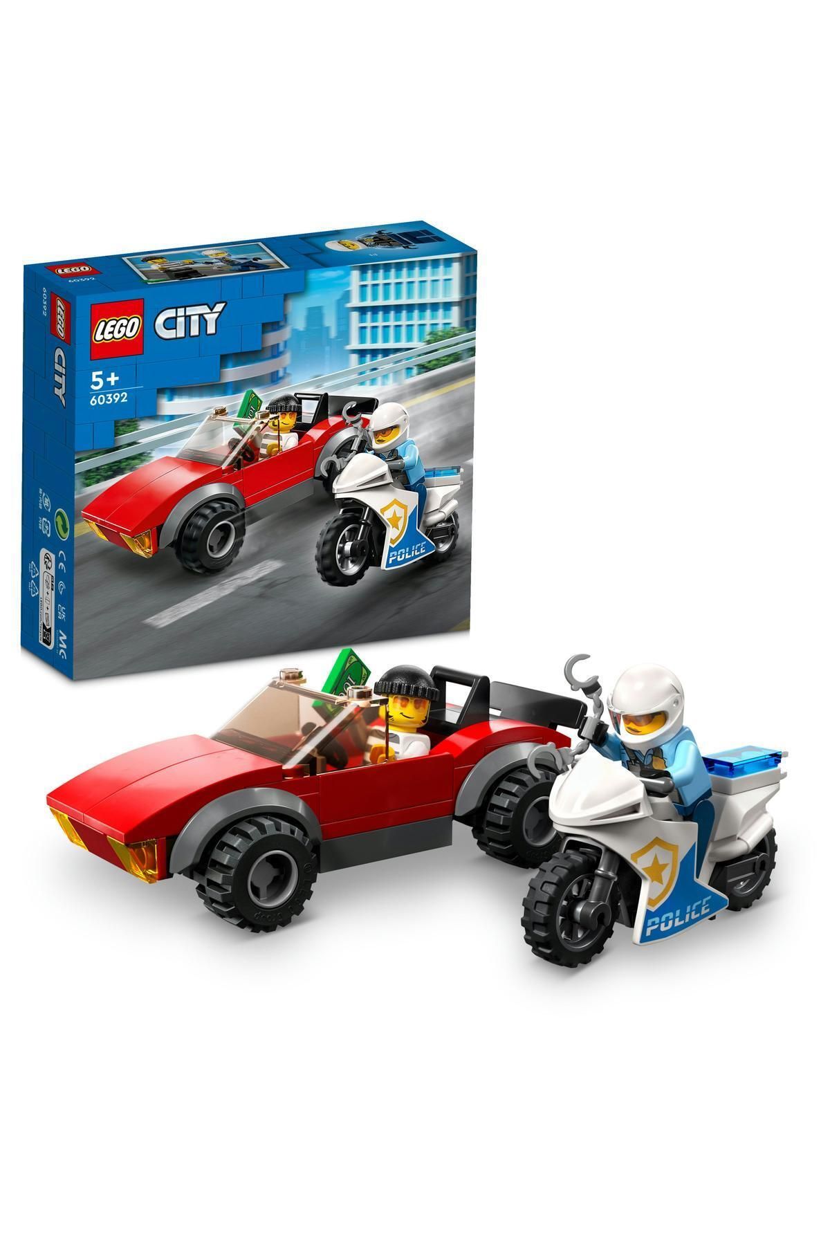 Fyd City Polis Motosikleti Araba Takibi 60392 - Yaratıcı Oyunları Seven 5 Yaş ve Üzeri Çocukla
