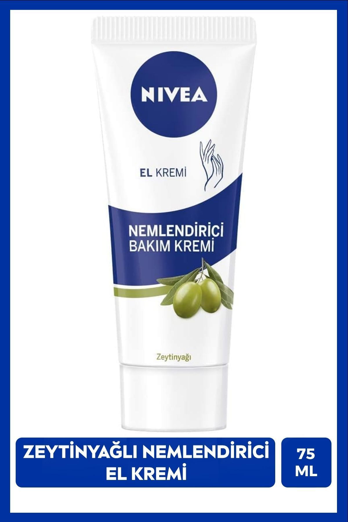 Zeytinyağlı Nemlendirici El Bakım Kremi 75ml, Yağlı Ve Yapışkan His Bırakmaz, Yumuşak Cilt Hissi