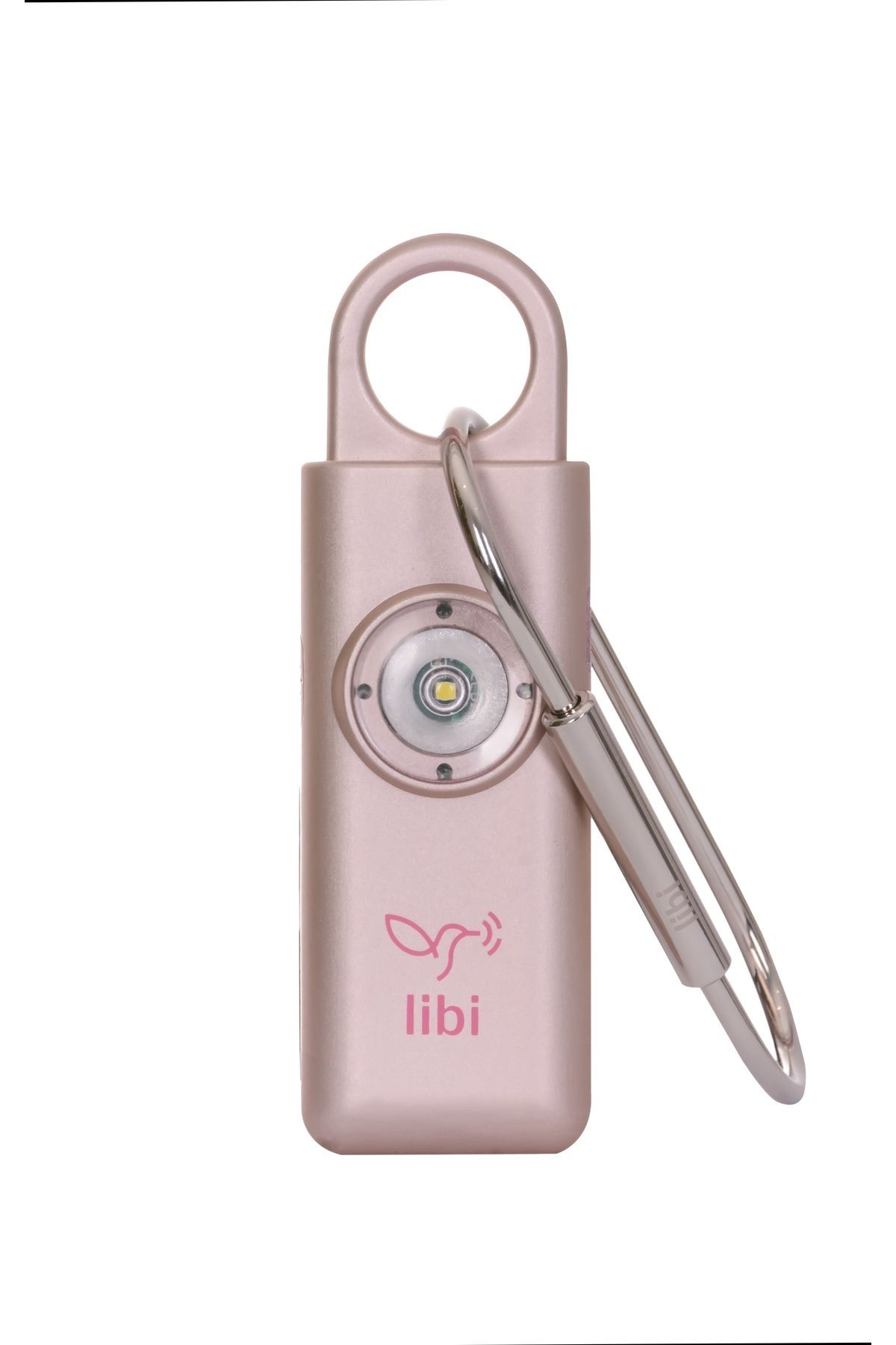 Kişisel Güvenlik Alarmı Ve Anahtarlık - 130db Yüksek Sesli,Işıklı,Şarj Edilebilir,Metalik Pembe