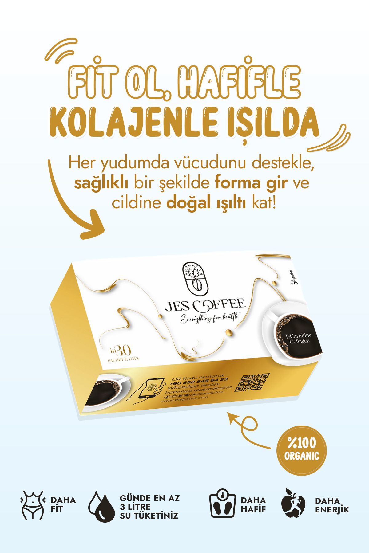 Fit Form Detoks Diyet L-Carnitine Collagen Hindiba Detox Kahvesi(30 Sachet)