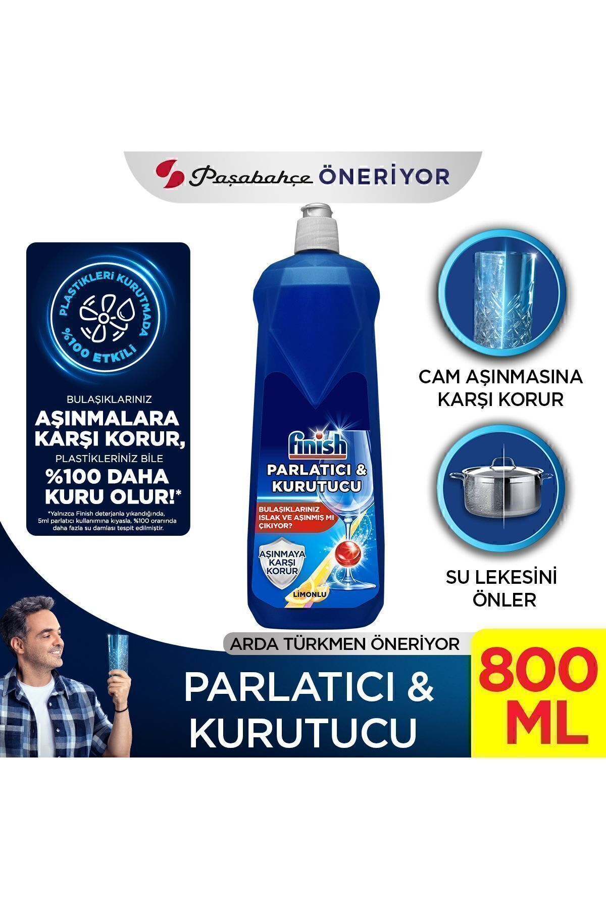 Bulaşık Makinesi  Parlatıcı & Kurutucu   Sıvı Limonlu 800 ml 1 Adet