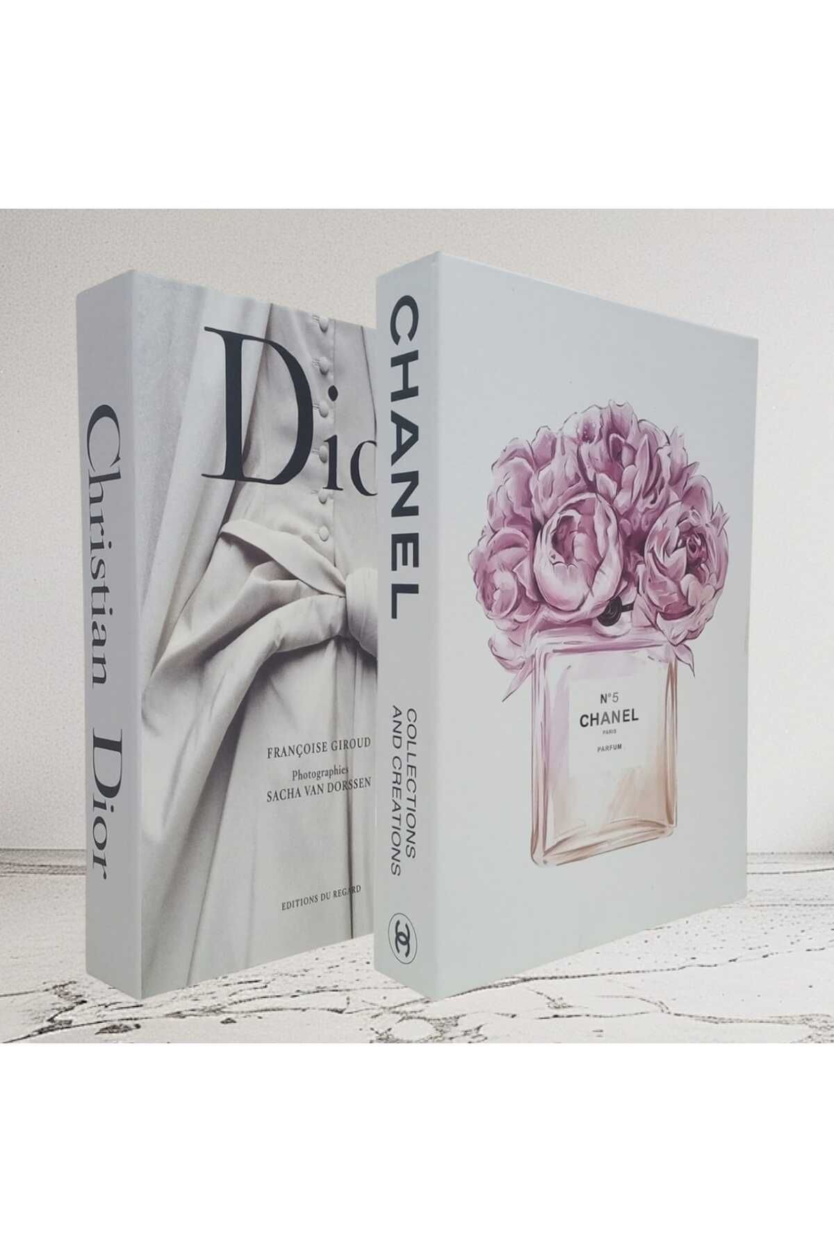 2'li Dekoratif Kitap Görünümlü Kutu Gelinlik & Parfum Temalı