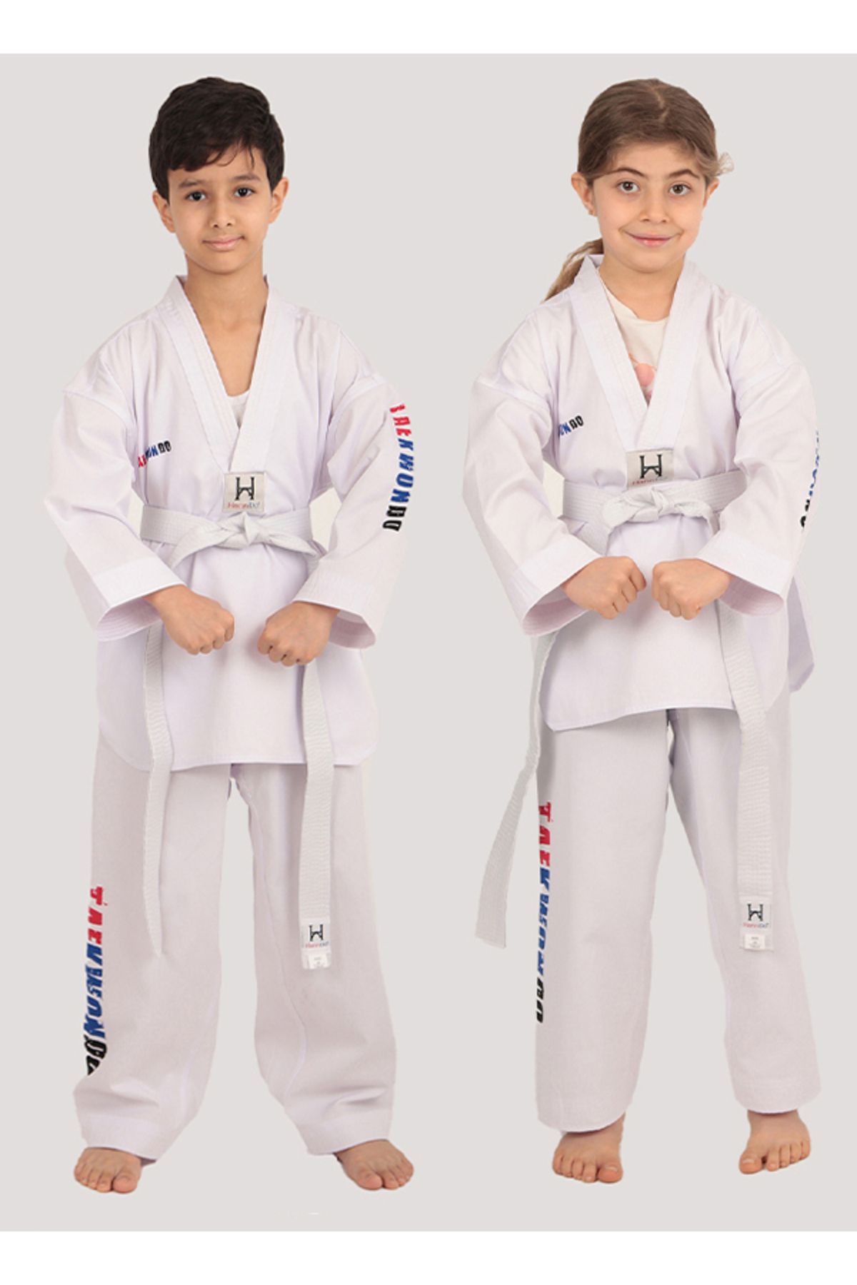 Taekwondo/Tekvando Acemi Elbise Kıyafeti (Dobok) Beyaz Yaka Unisex