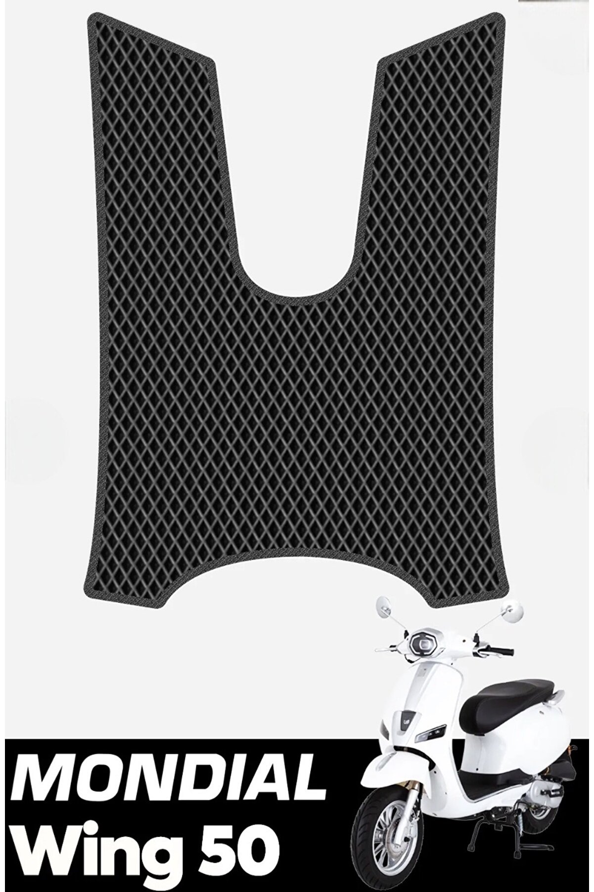 Mondial Wing 50 Premium Eva Motosiklet Paspası Siyah-siyah