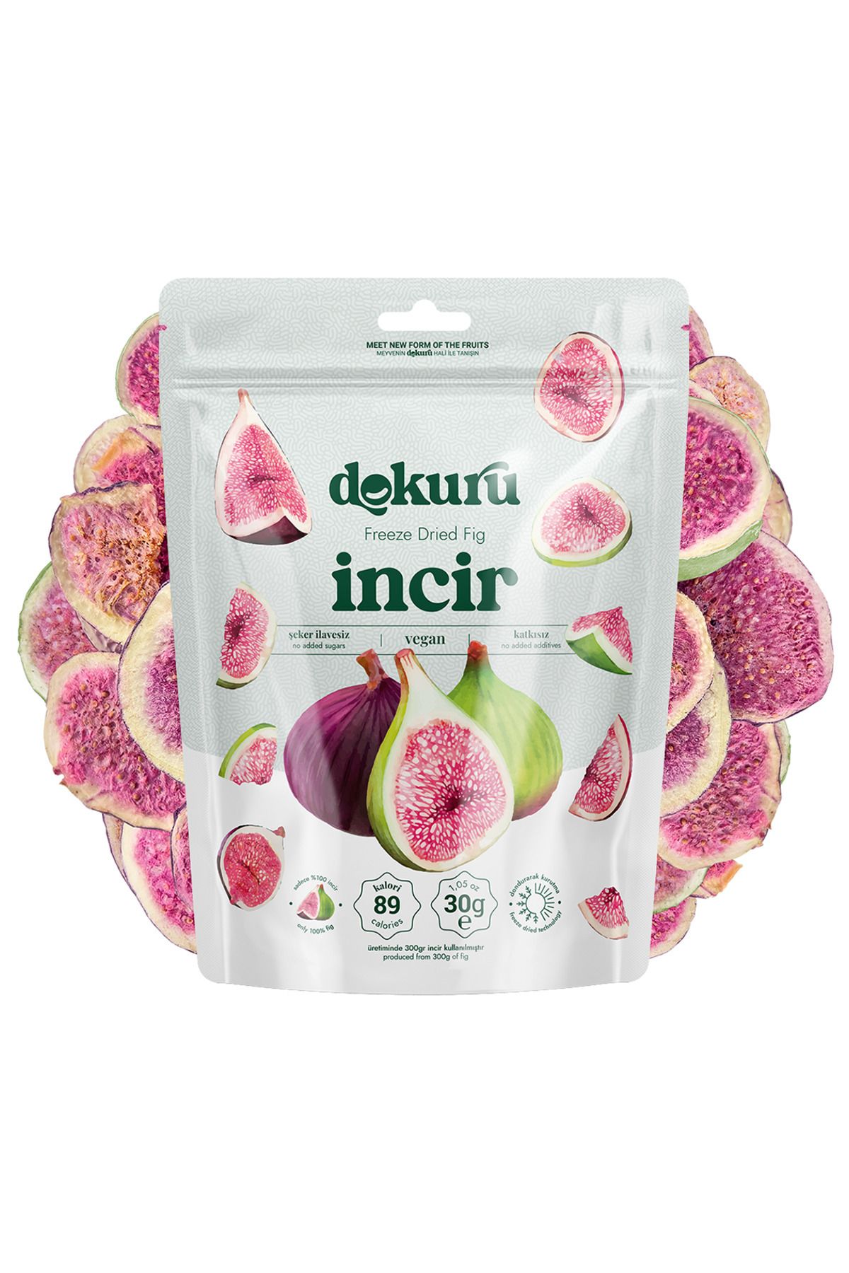 İncir Kuru Meyve Cipsi - Dondurularak Kurutulmuş Freeze Dried Çıtır İncir