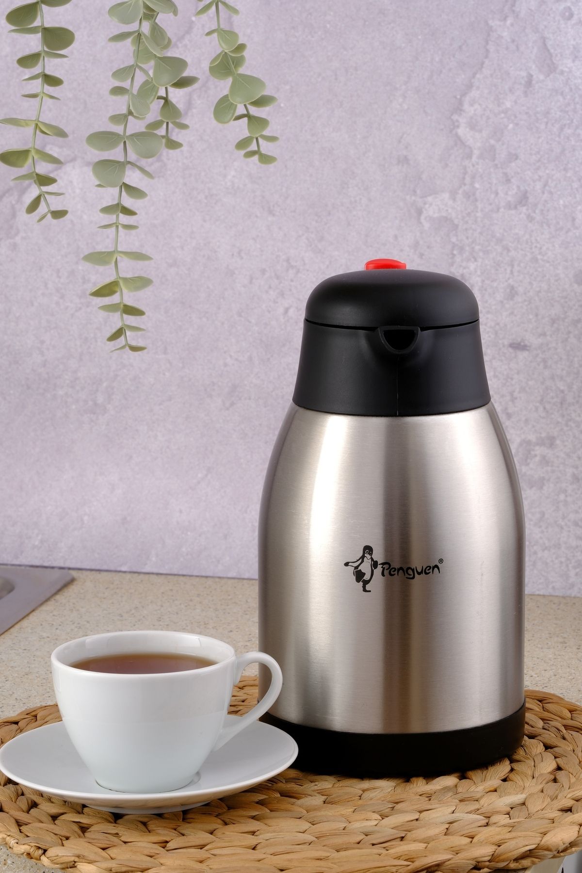 Paslanmaz Çelik Çay Termosu 2 Litre | 12-24 Saat Soğuk, 8-12 Saat Sıcak Tutma | Paslanmaz Çelik