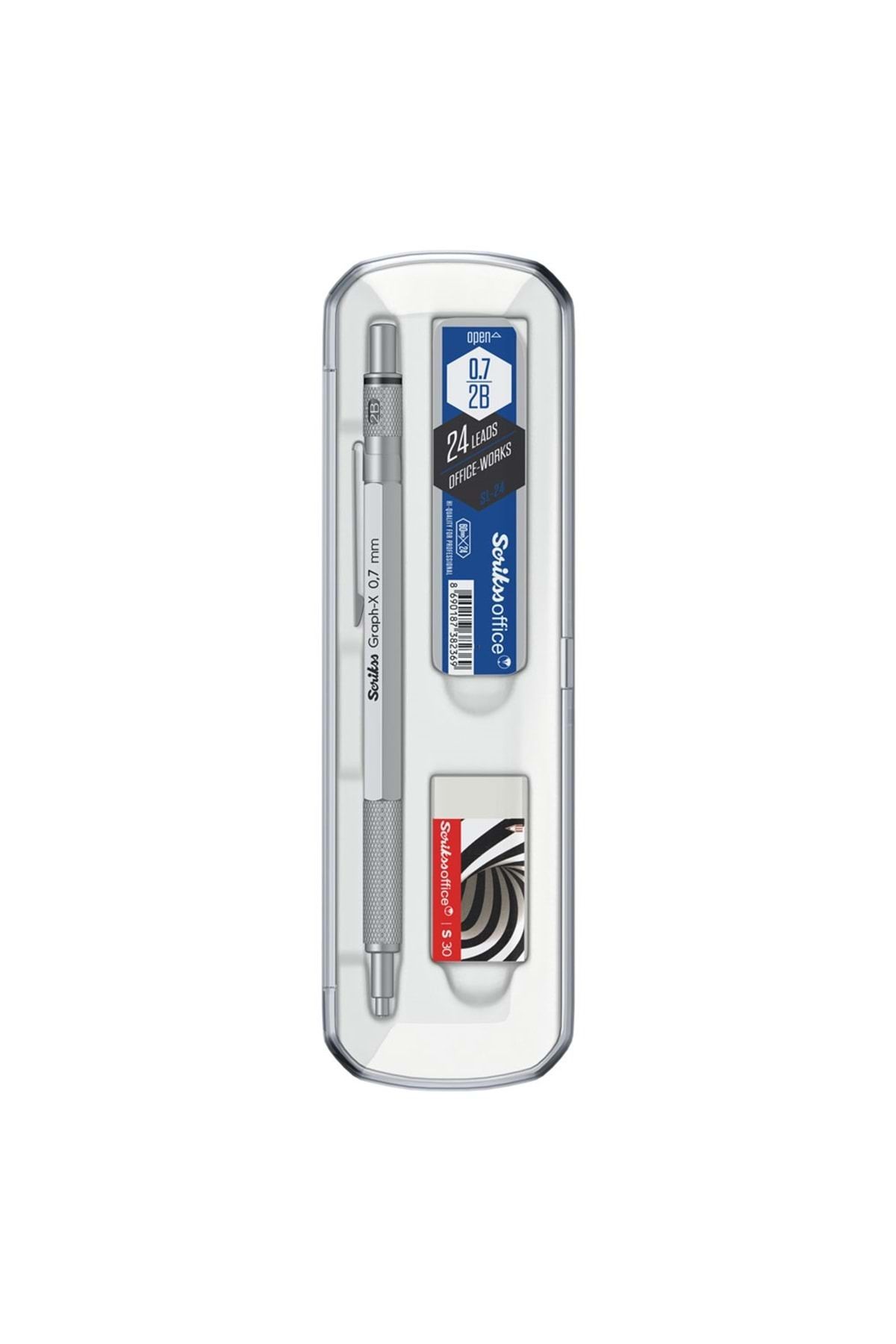 Graph-x 3'lü Set 0.7 Mm Saten Gri