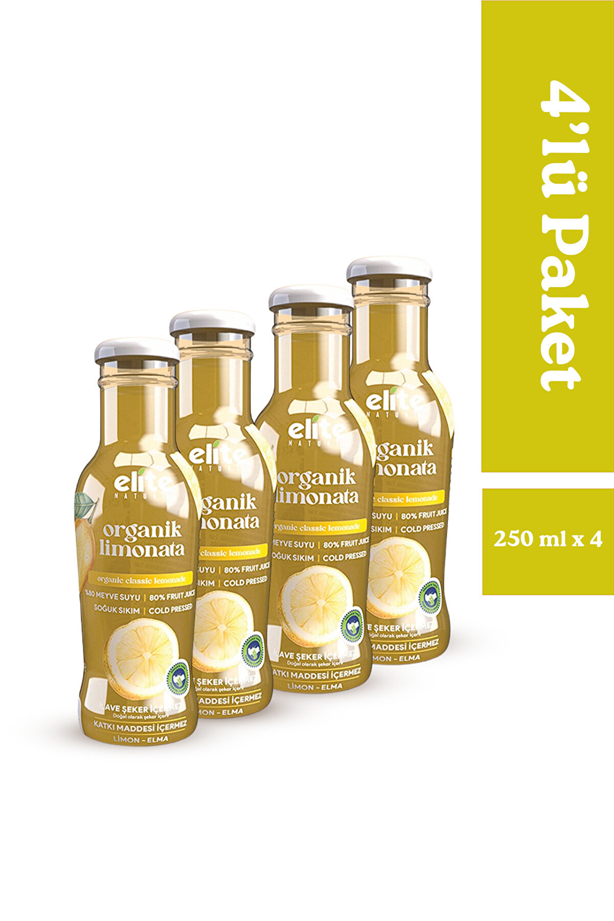 Organik Limonata 4'lü Paket 4 X 250 ml