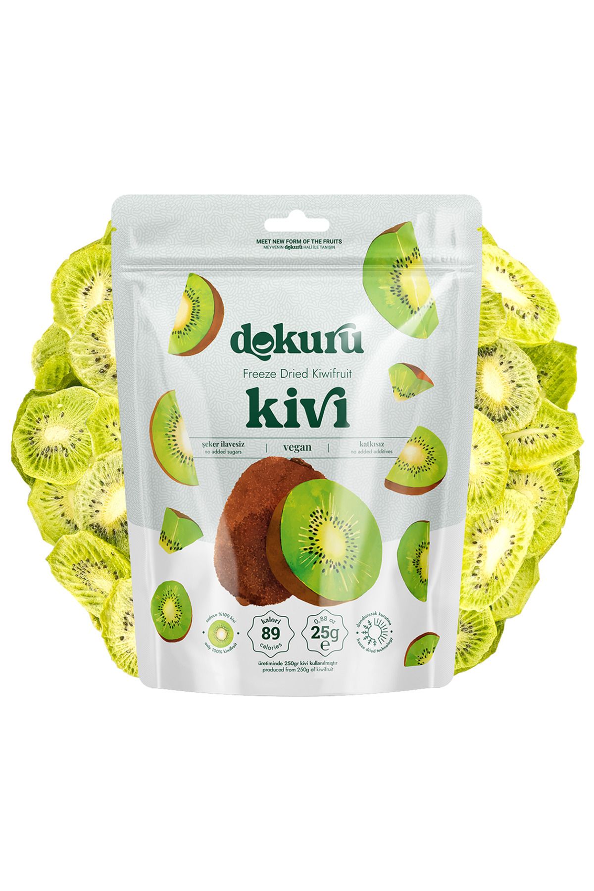 Kivi Kuru Meyve Cipsi - Dondurularak Kurutulmuş Freeze Dried Çıtır Kivi