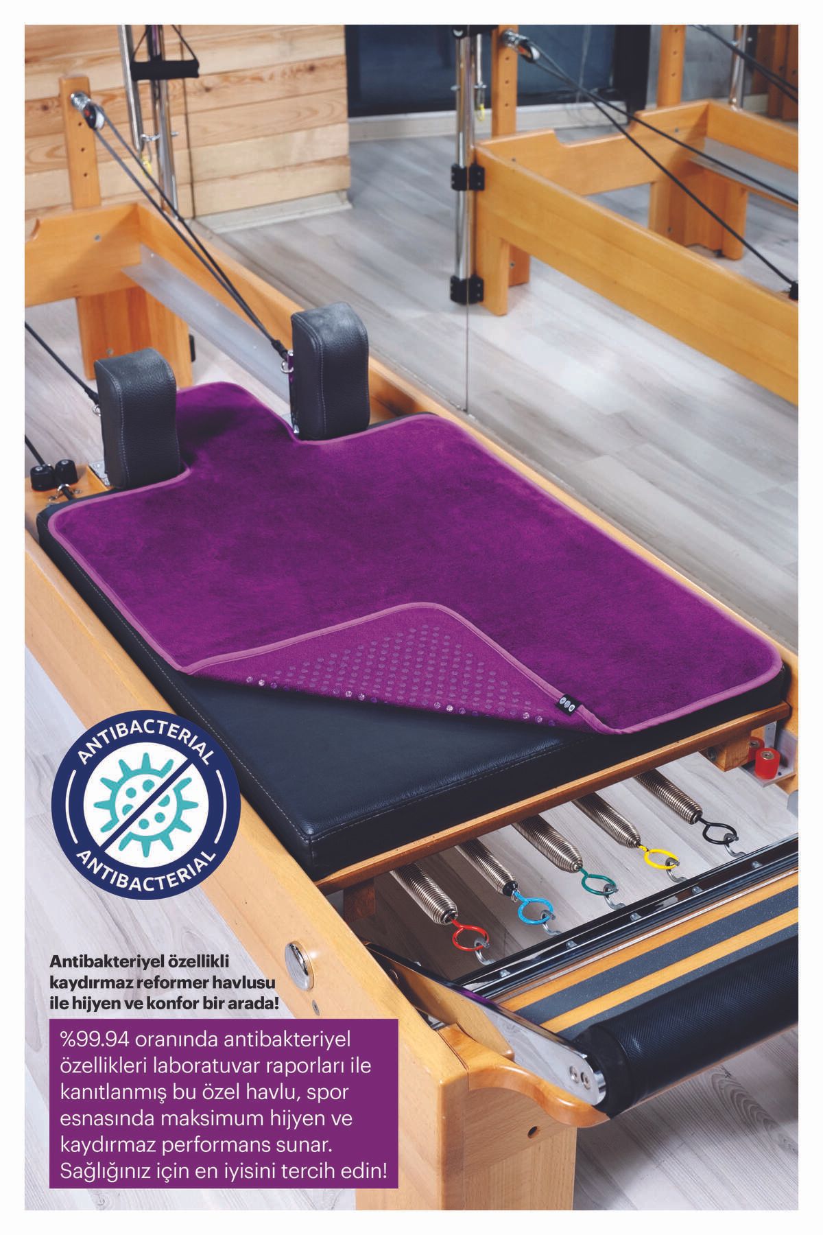 Mor Pilates Reformer Havlusu
