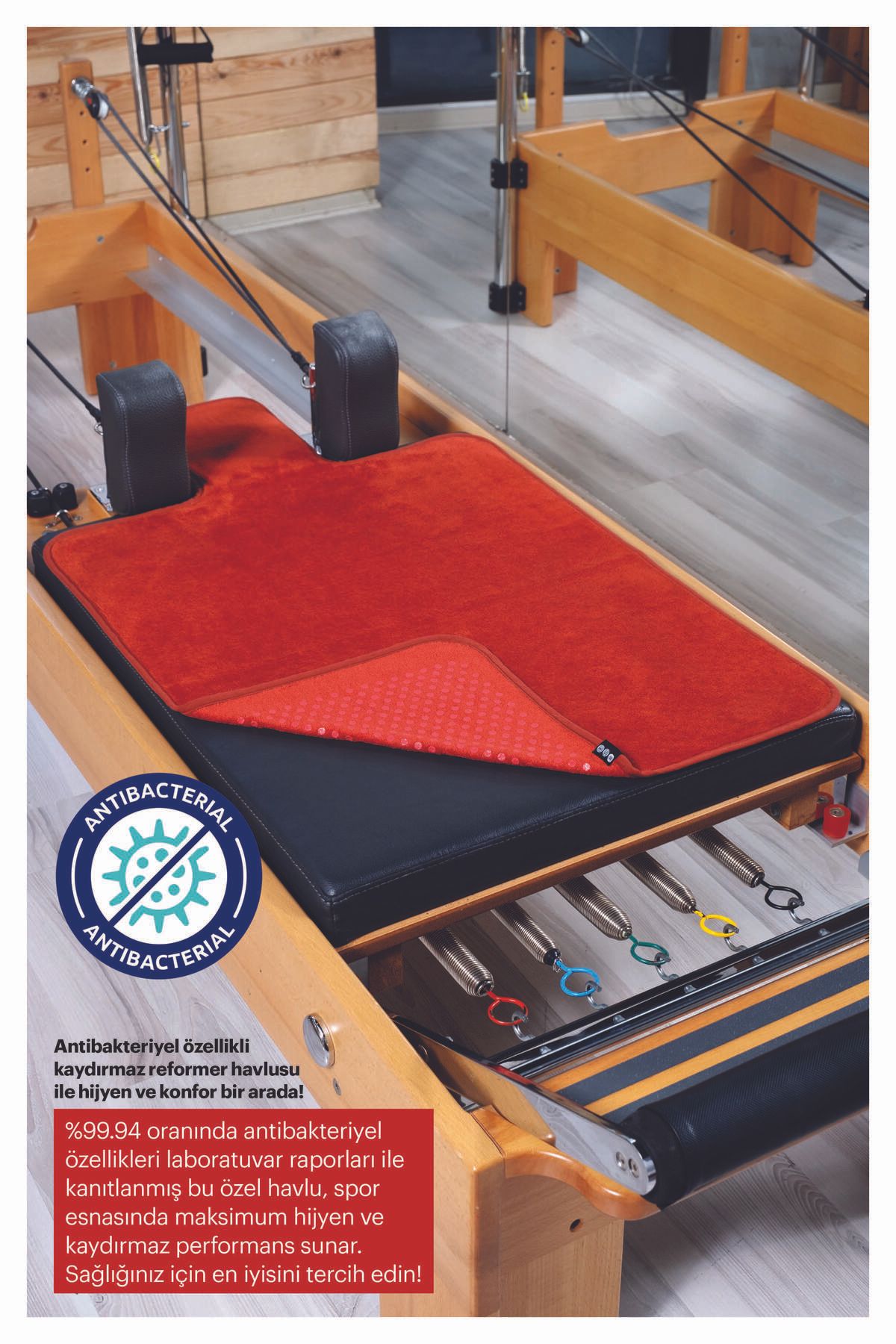 Kiremit Rengi Pilates Reformer Havlusu Nonslip Reformer Towel