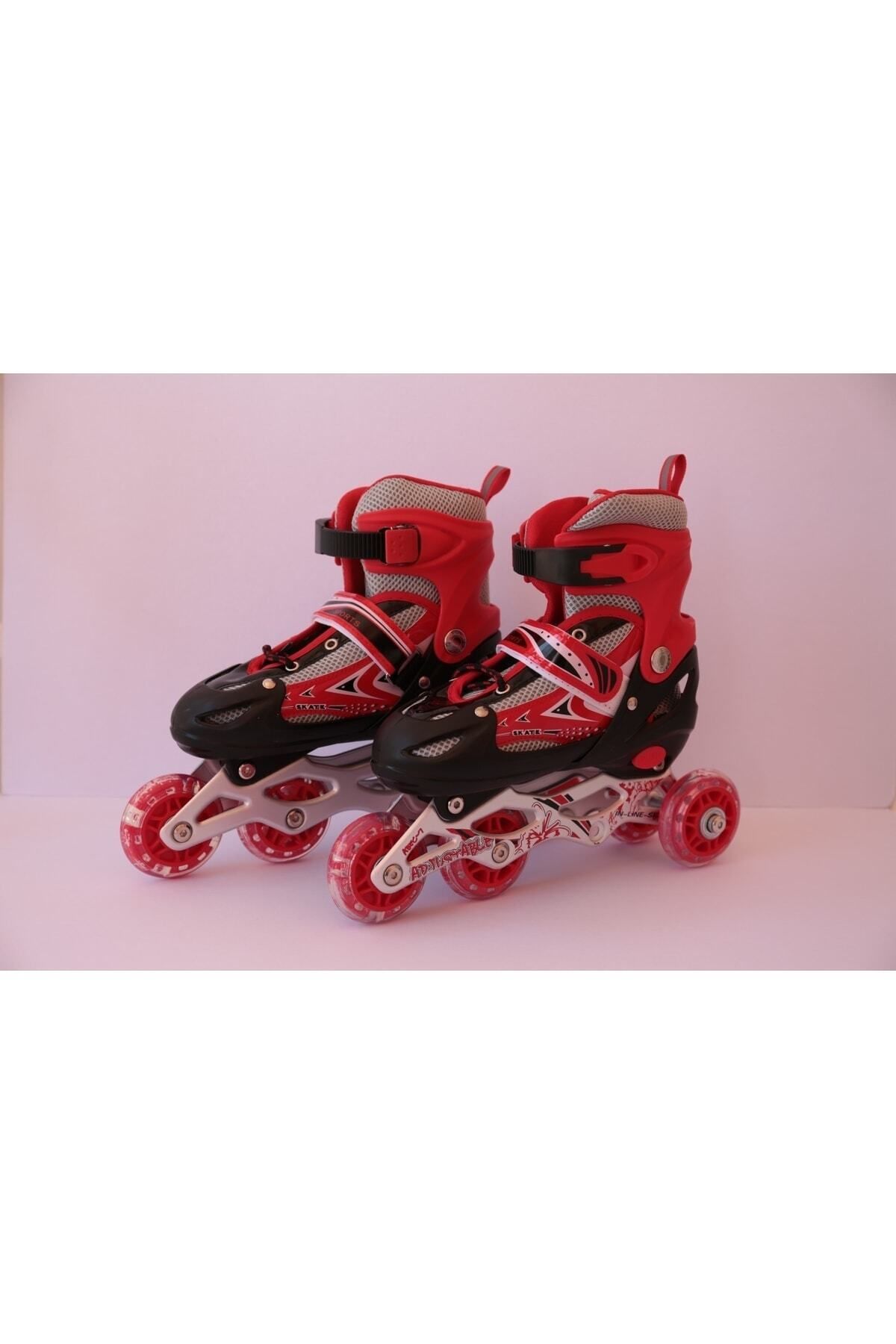 Paten Ayarlanabilir 2+1 Işıklı Metal Gövde Alıştırma Pateni Çanta Işıklı Paten