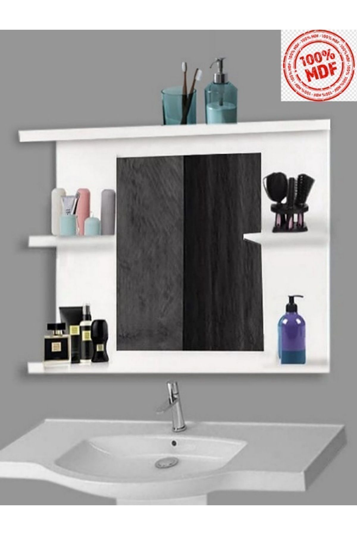 Aynalı Raflı Dolap Düzenleyici%%mdf46x65