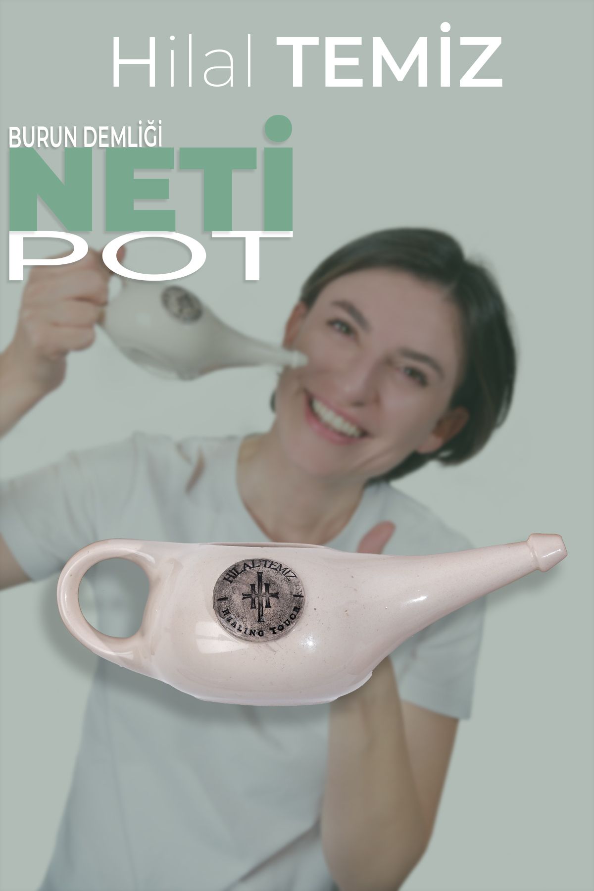 Neti Pot - Neti Burun Duşu - Seramik Burun Temizleme Demliği