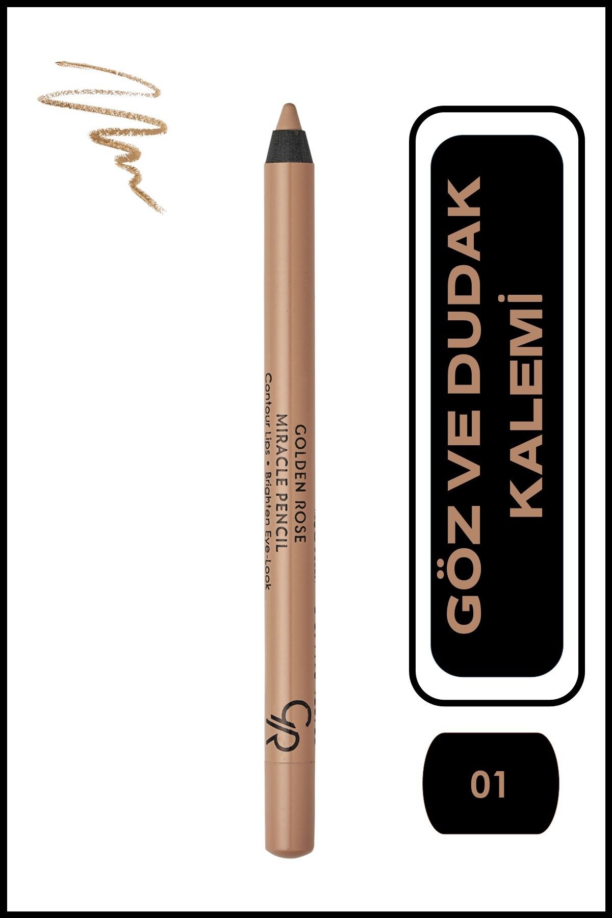 Miracle Pencil Contour Lips Brighten Eye Look No:01 Light Pink - Göz Ve Dudak Kalemi - 8691190120788