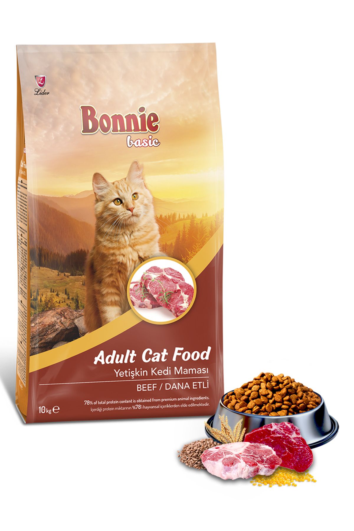 Basic Biftekli Yetişkin Kedi Maması 10 Kg