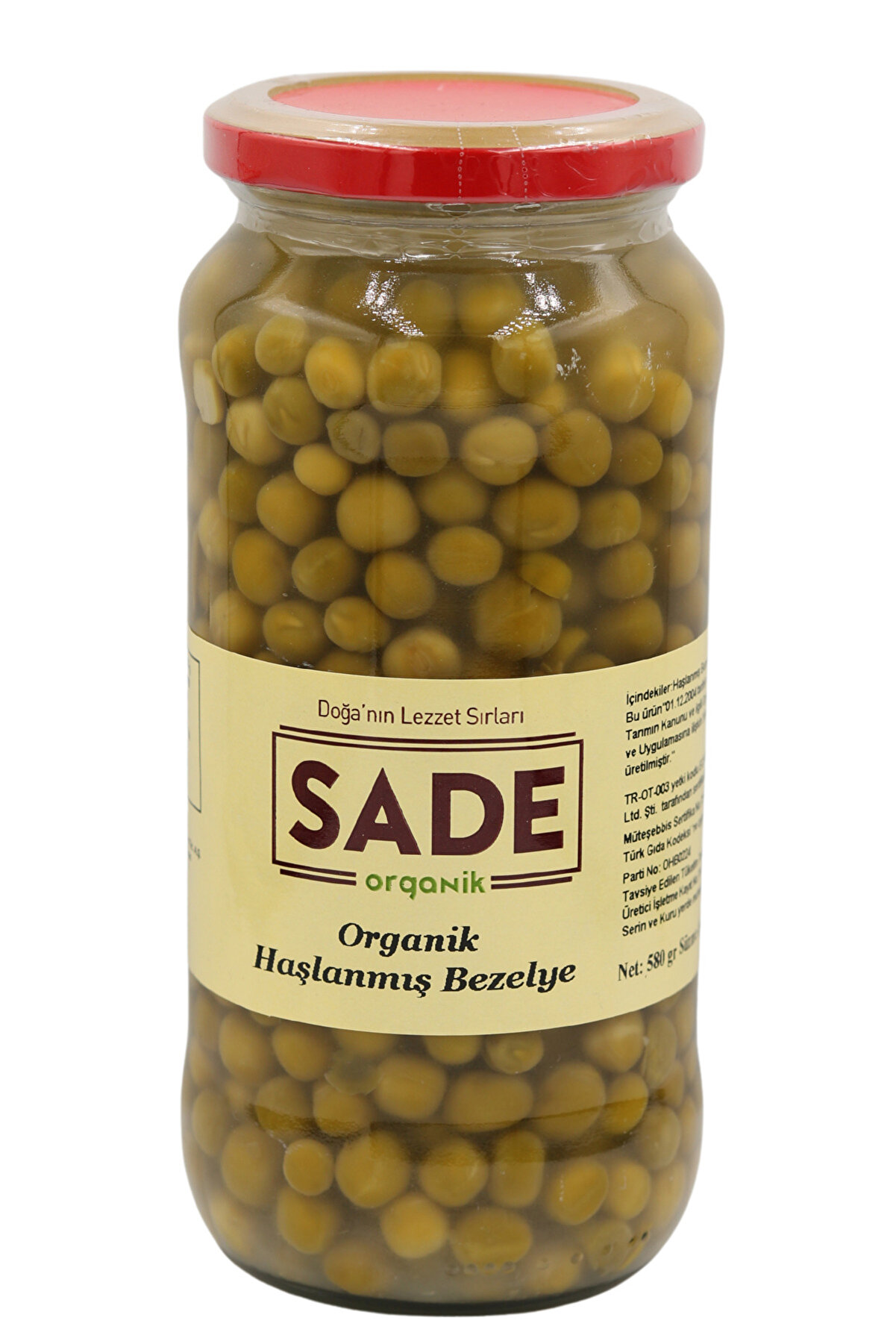 SADE ORGANİK HAŞLANMIŞ BEZELYE 400 GR