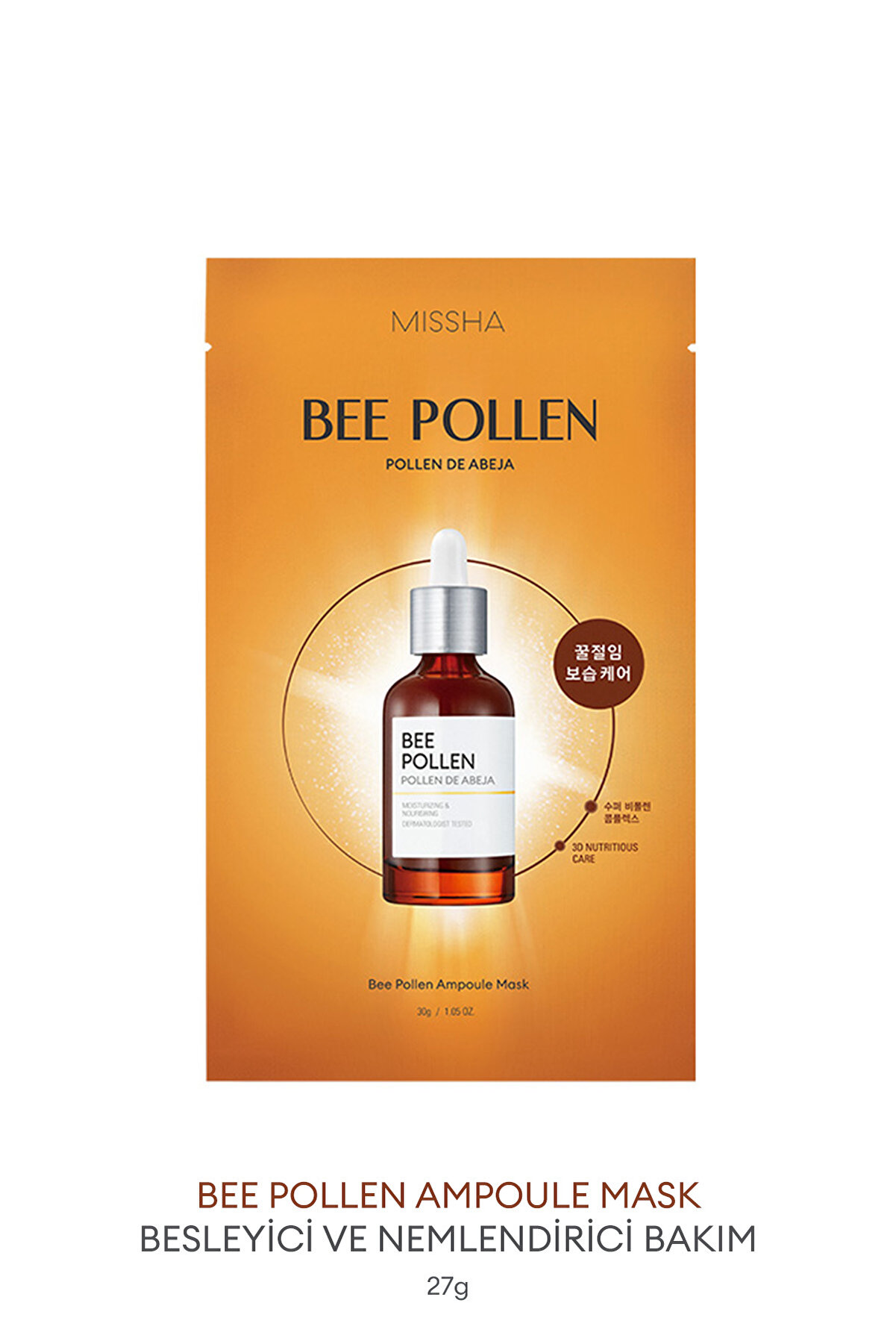 Kuruluktan Kaynaklı Yıpranmış Cansız Ciltler İçin Yaprak Maske Bee Pollen Ampouler Mask