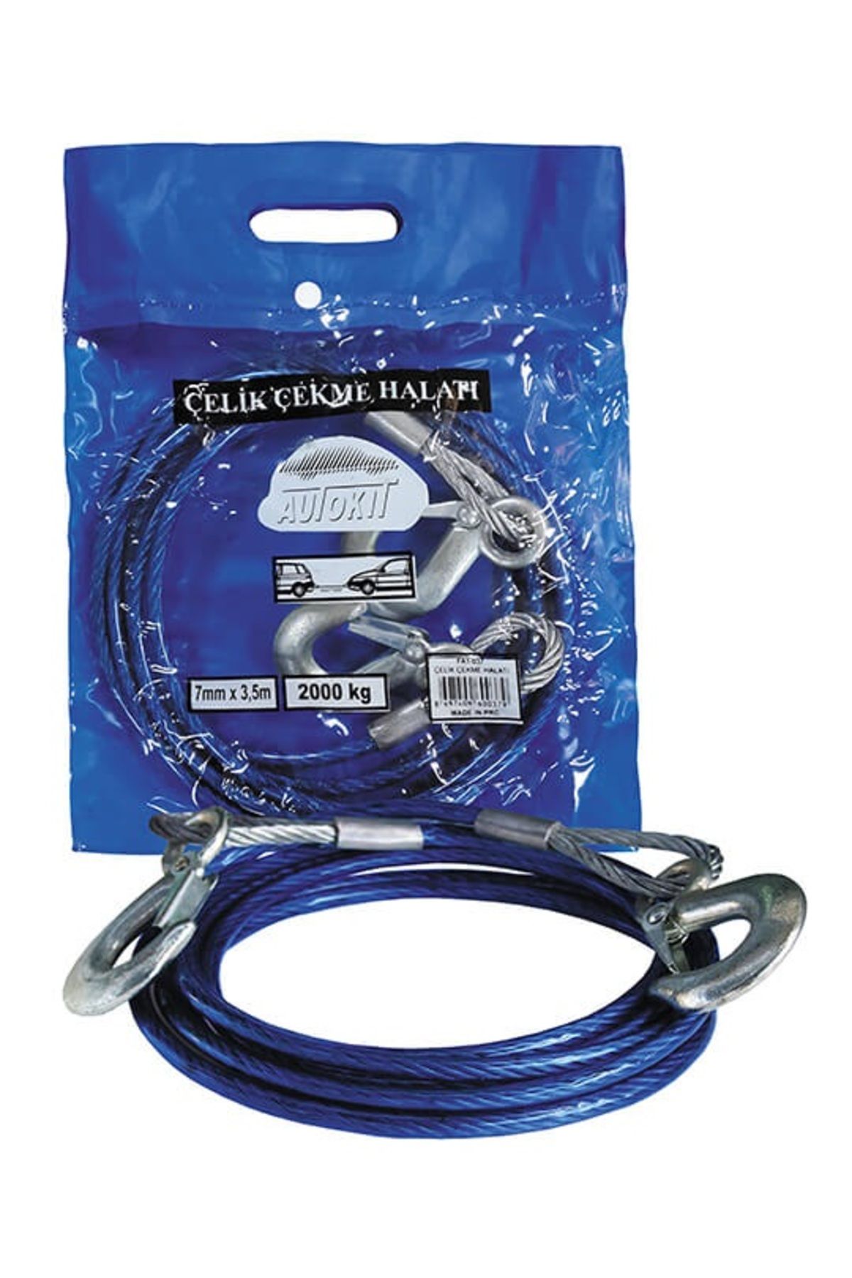Çelik Çekme Halatı 7mm X 3,5m 2 Ton