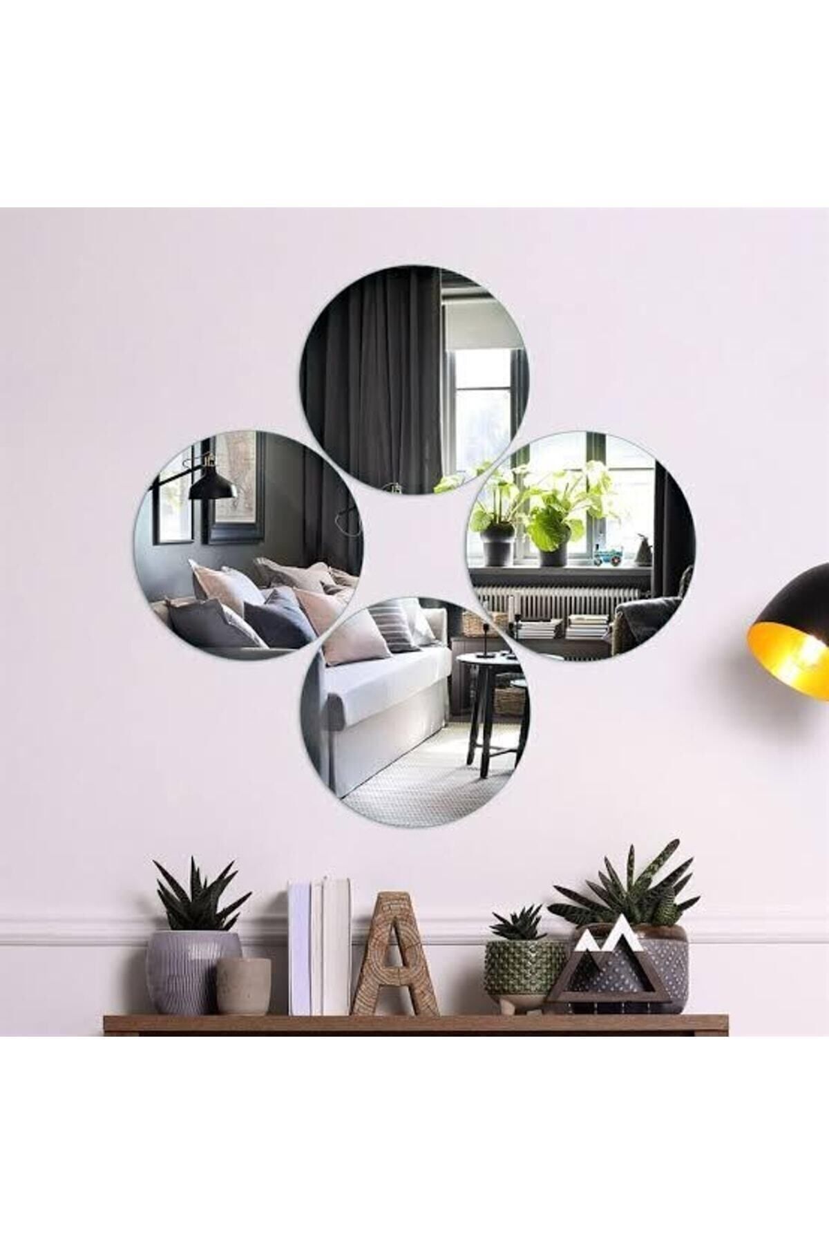 Dekoratif Yuvarlak Ayna 15*15 Cm 1 Adet