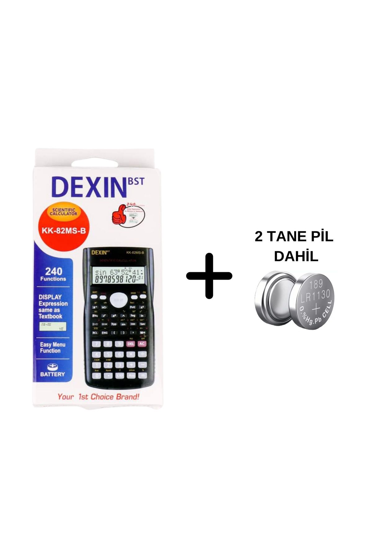 10+2 Hane Bilimsel Fonksiyonlu Hesap Makinesi 240 Fonk Scıentıfıc Calculator 2 yılgaranti 15,5x8,5cm