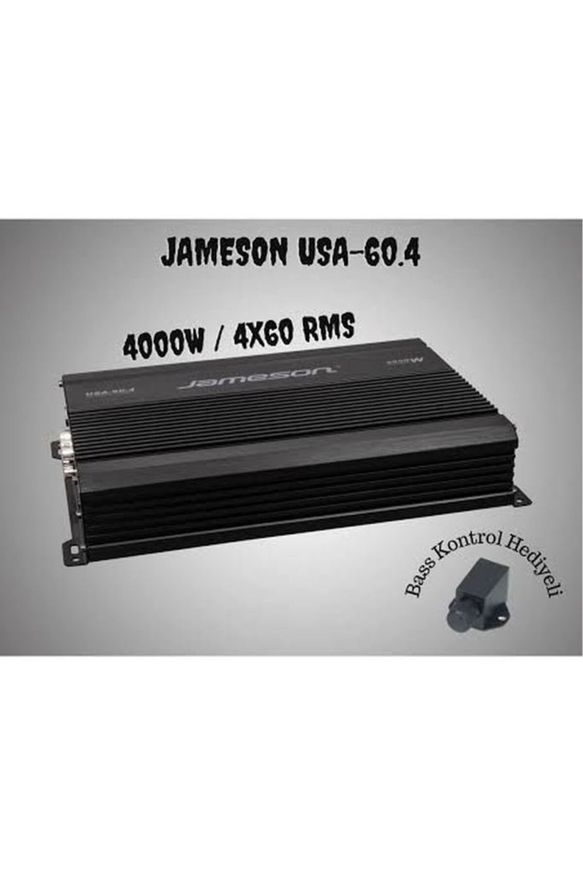 Usa-60.4 4 Kanal 4000w Oto Amfi 4x60rms Bass Kontrol Hediyeli