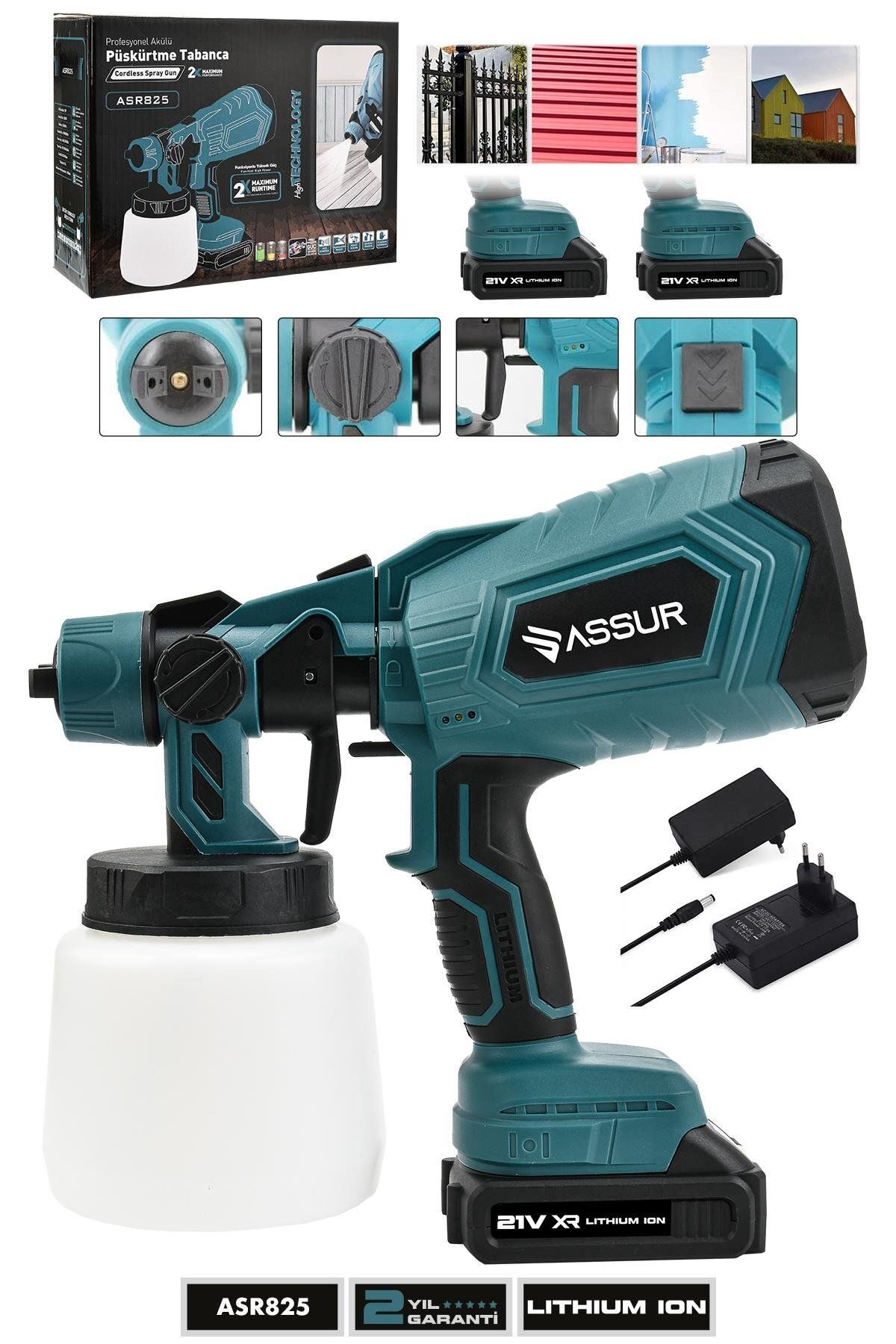 21v Çift Akülü 300 Mm Vernik Sprey Boya Püskürtme Makinesi