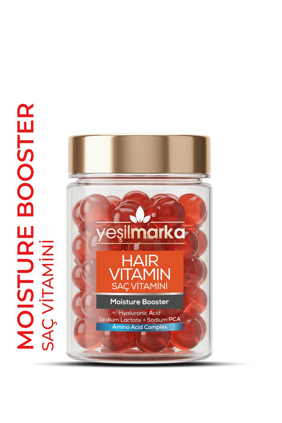 Saç Vitamini - Moisture Booster Hyaluronik Asit Ve Kolajen Içeriği Saç Bakım Yağı 30 Kapsül