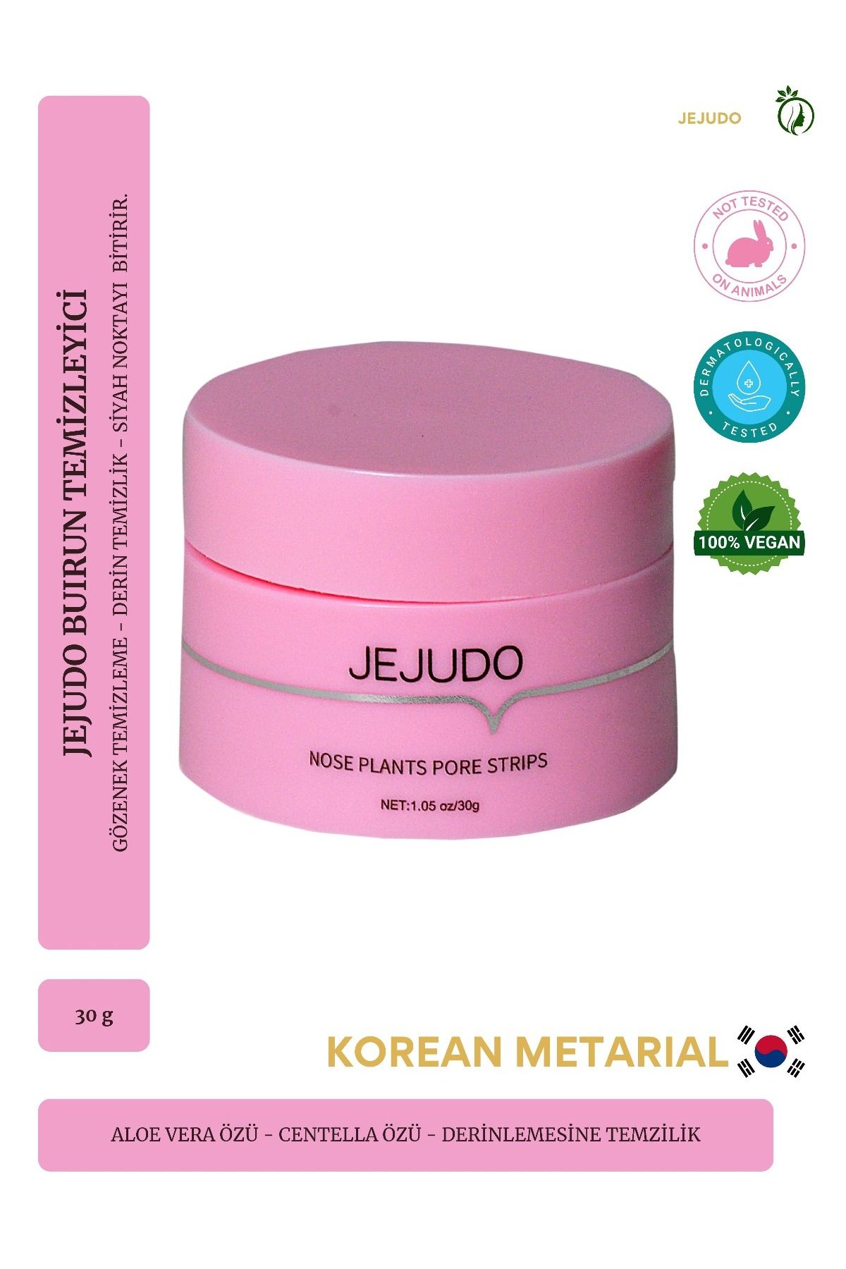Burun Temizleme Macunu, Burun Bandı, Gözenek Giderici 60 Kullanımlık Maske 30 Gr/60 Strips