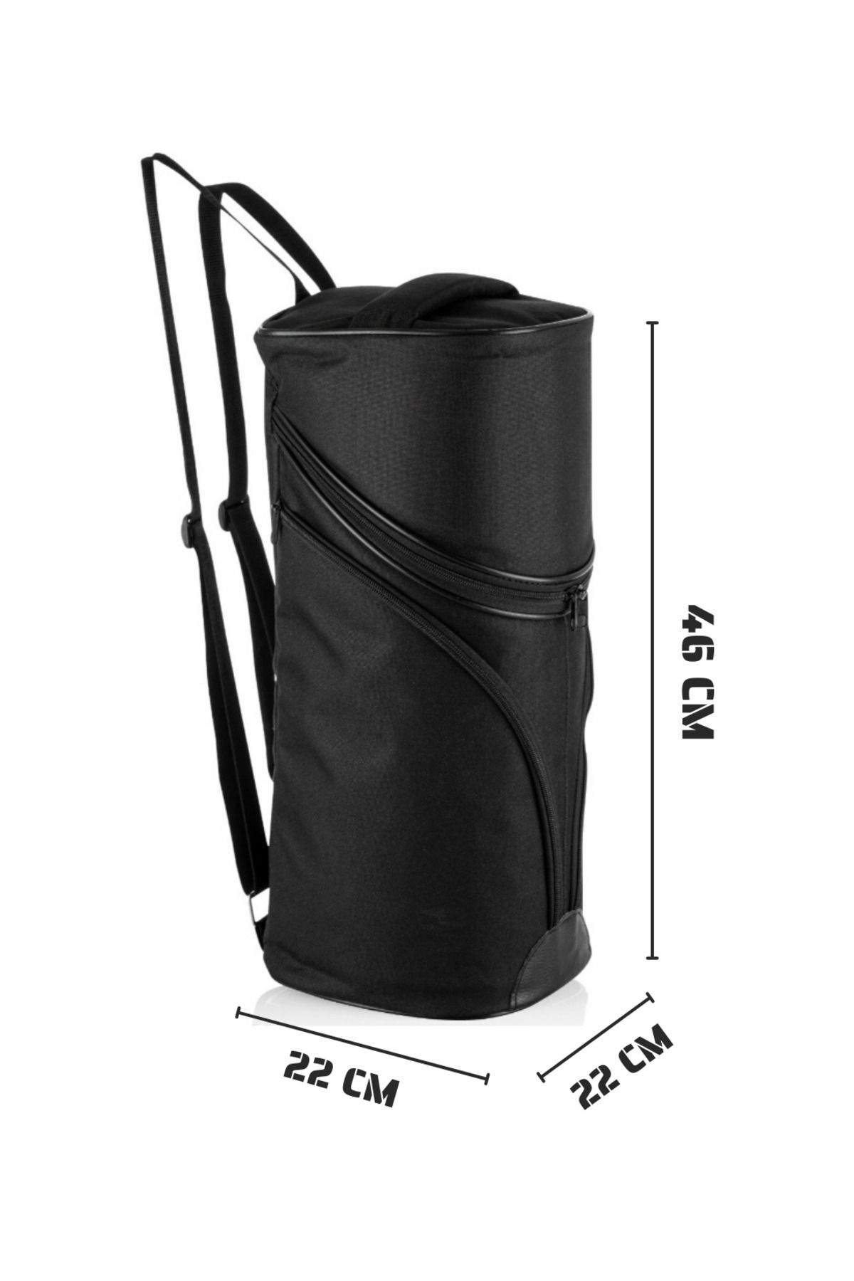 Siyah Nargile Sırt Çantası Ekstra Büyük Nargile Sırt Çantası Taşıması Kolay 46x22x22 Cm