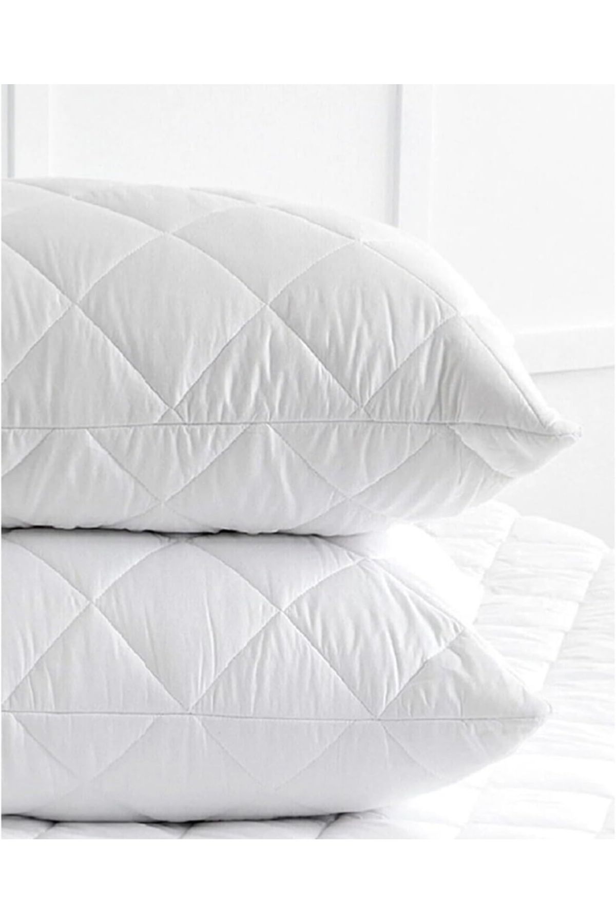 Protettore Microfiber Kapitoneli Fermuarlı Yastık Koruyucu Alez 2 Adet 50x70 Cm