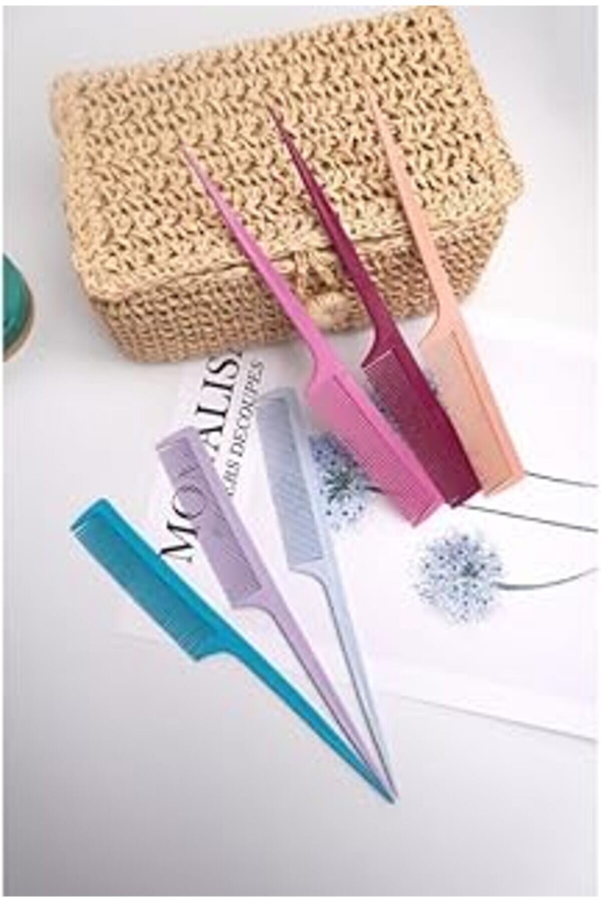 Tarak Seti 6 Adet Rengarenk Krepe Saç Ayırma Tarağı