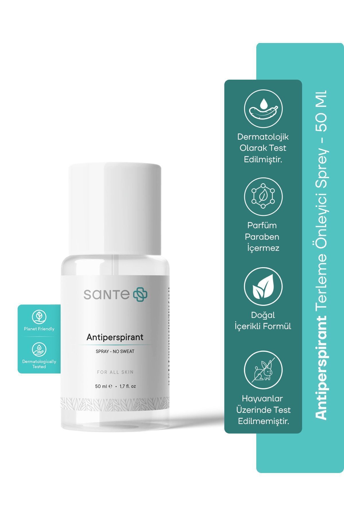 Sante Vücut, El, Ayak Ve Koltuk Altı Terleme Önleyici Sprey 50 ml