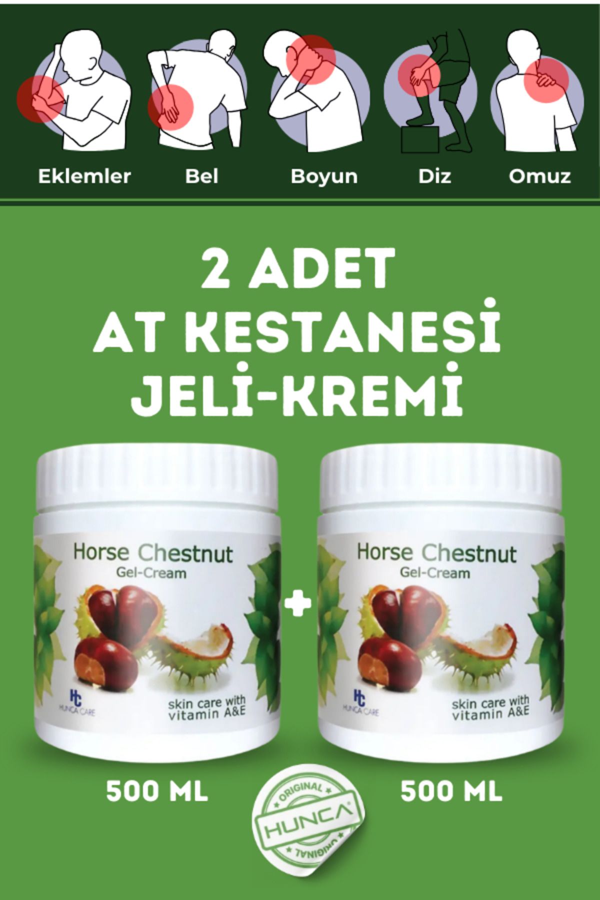 At Kestanesi Jeli, Kas Ve Eklem Masaj Kremi 500 ml ( 2 Adet X 500 ml )