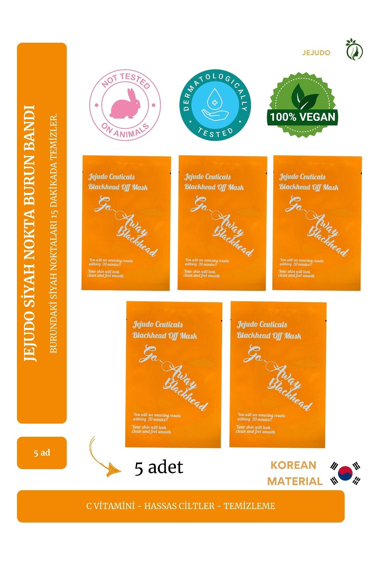 Ceuticals Siyah Noktaları 15 Dk Temizleyen Burun Bandı 5 Adet